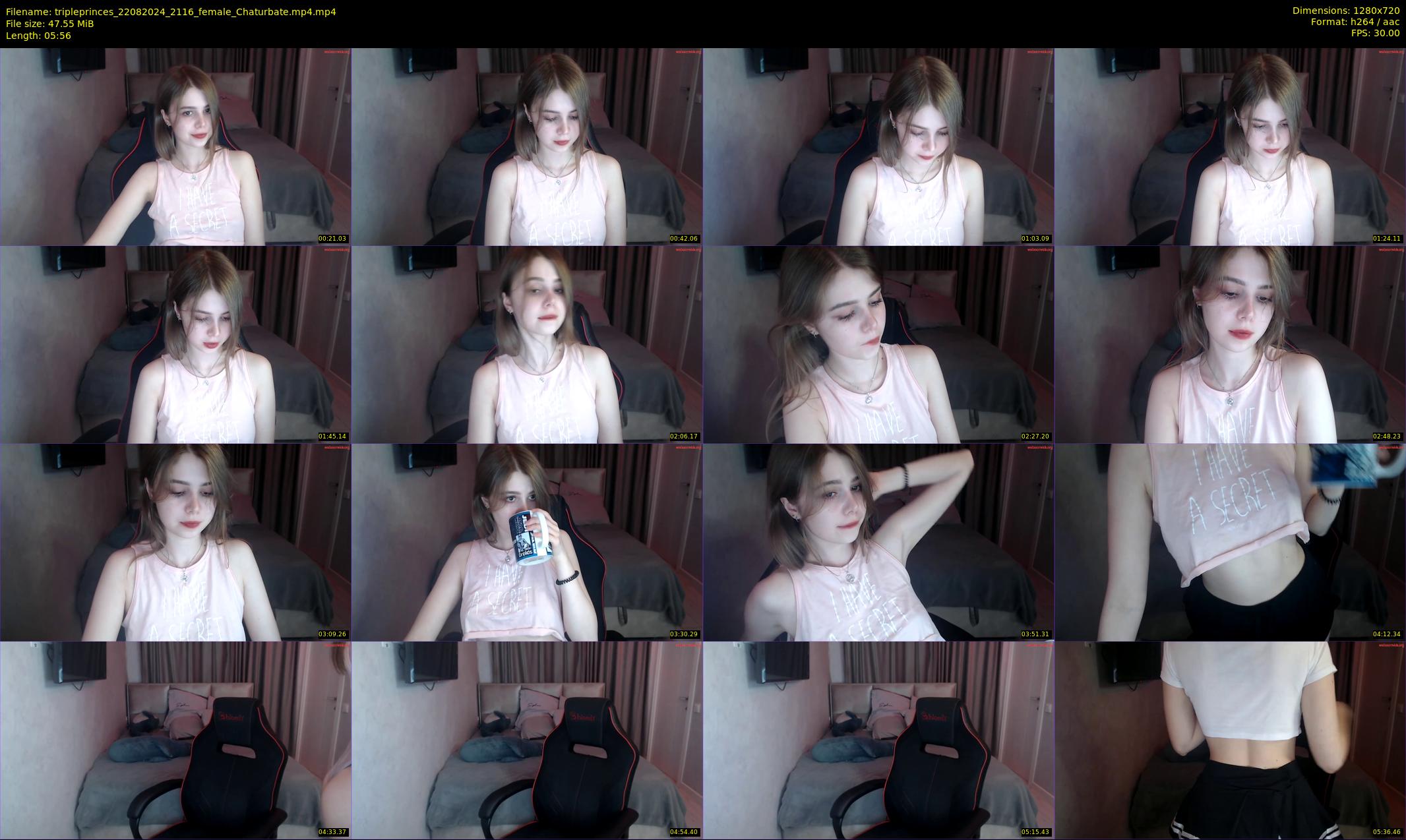 tripleprinces — 6 minute Chaturbate female cam show recording, 720p, Aug 22, 2024