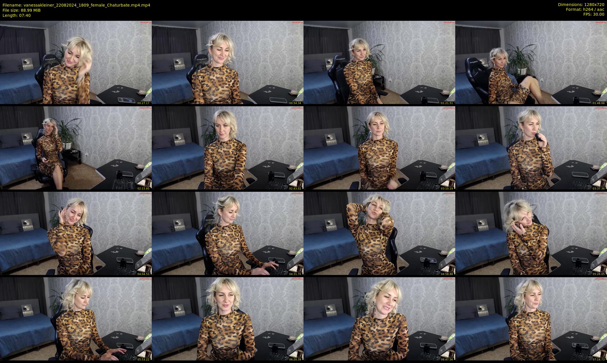 vanessakleiner — 8 minute Chaturbate female cam show recording, 720p, Aug 22, 2024