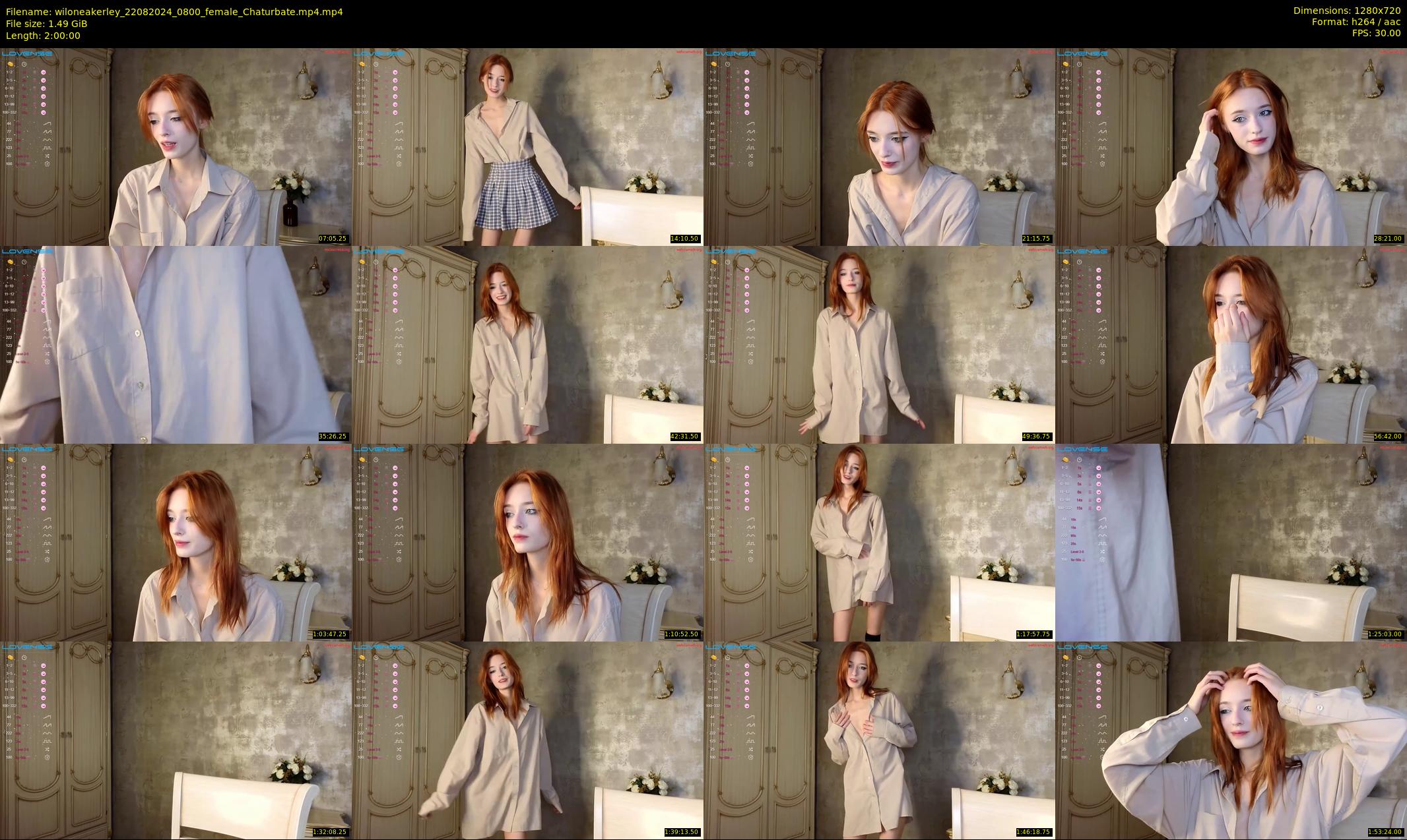wiloneakerley — 120 minute Chaturbate female cam show recording, 720p, Aug 22, 2024