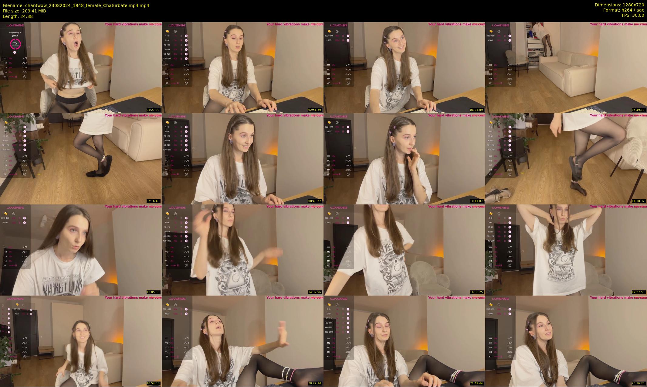 chantwow — 25 minute Chaturbate female cam show recording, 720p, Aug 23, 2024