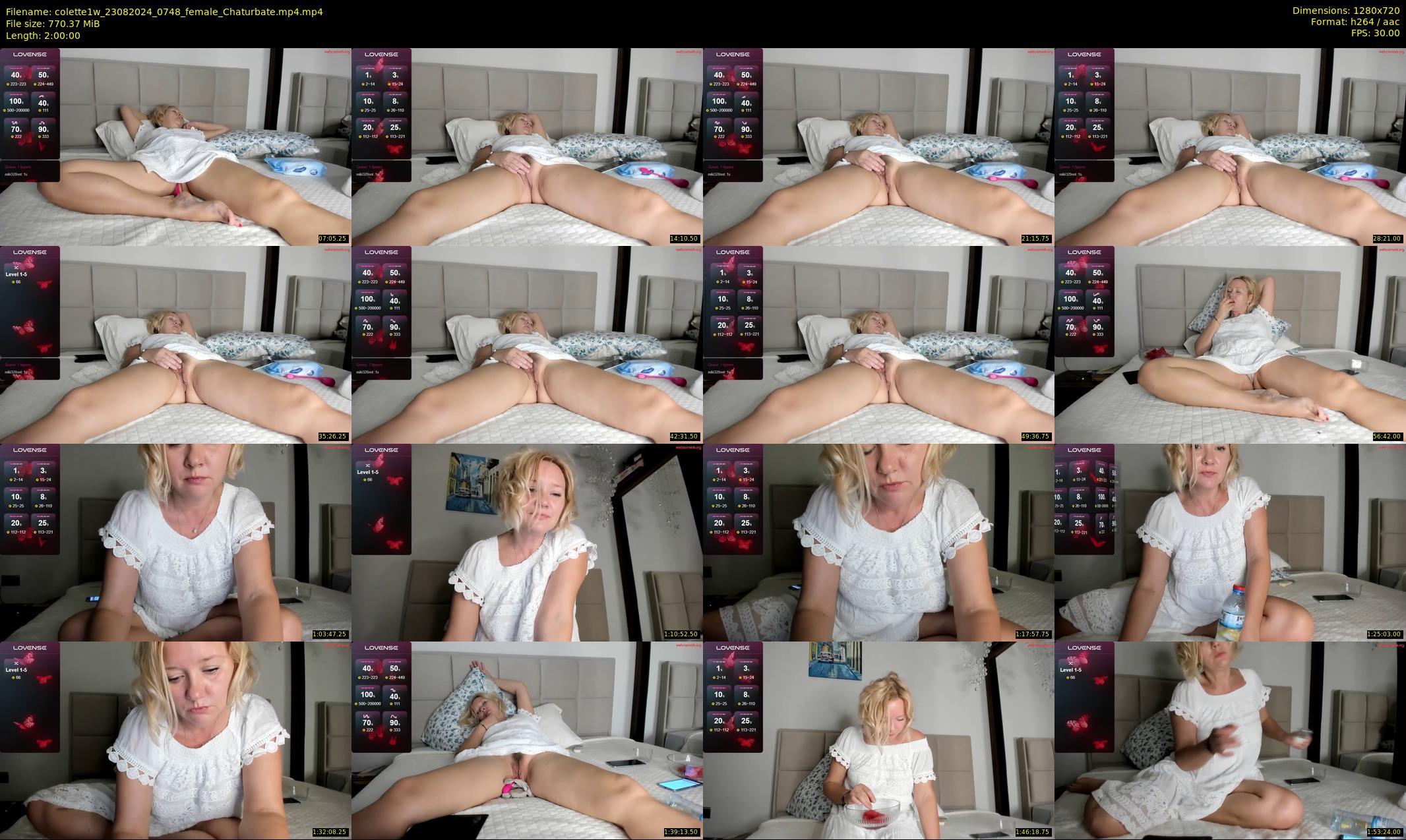 colette1w — 120 minute Chaturbate female cam show recording, 720p, Aug 23, 2024