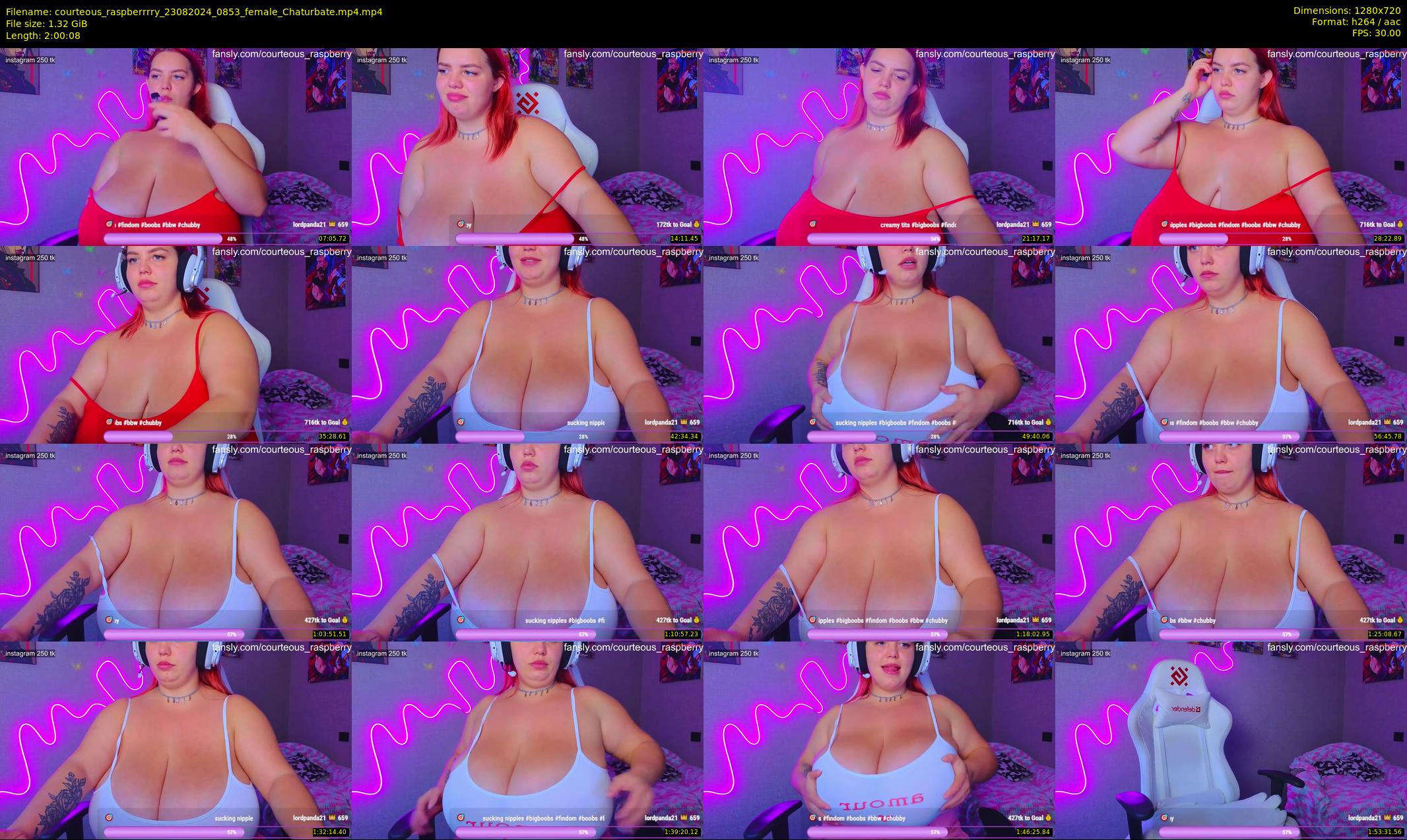 courteous_raspberrrry — 121 minute Chaturbate female cam show recording, 720p, Aug 23, 2024