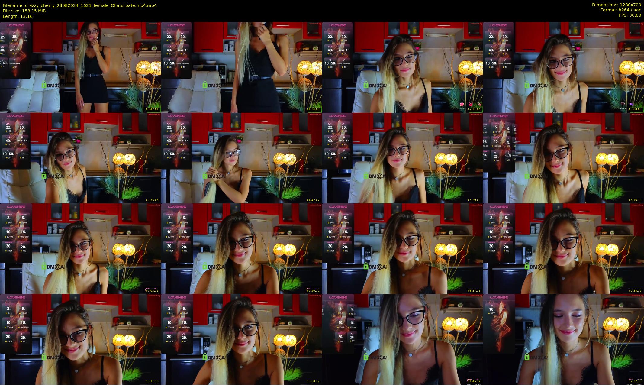 crazzy_cherry — 14 minute Chaturbate female cam show recording, 720p, Aug 23, 2024