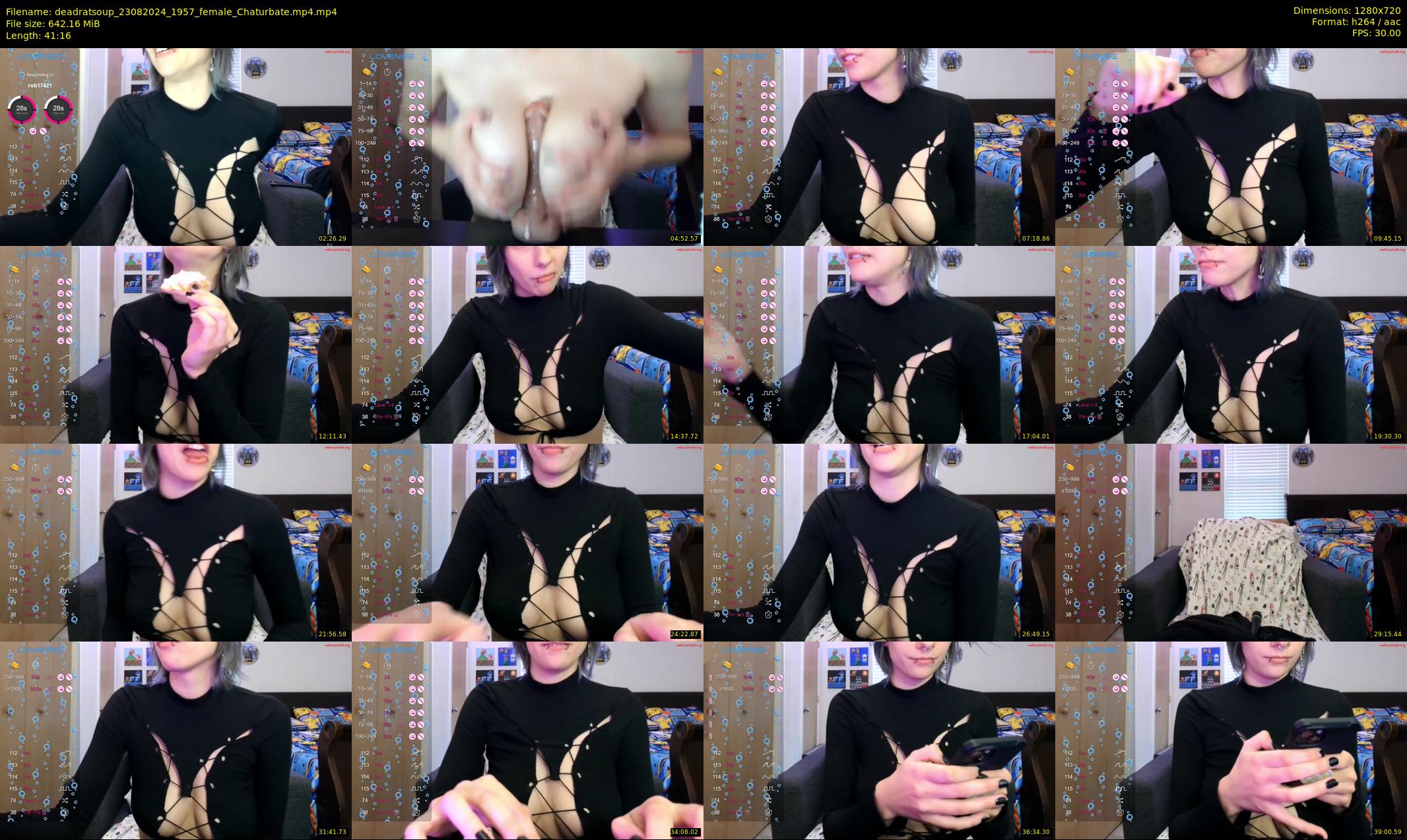 deadratsoup — 42 minute Chaturbate female cam show recording, 720p, Aug 23, 2024