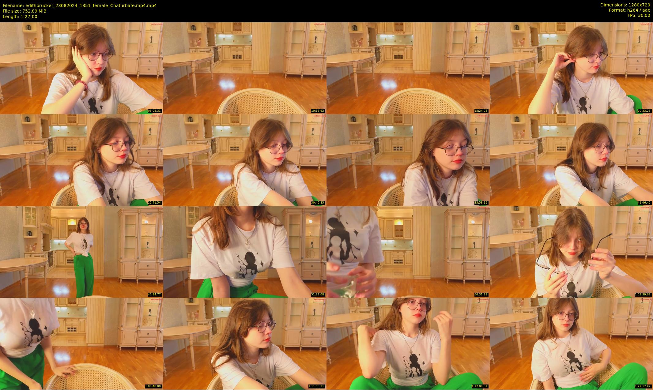 edithbrucker — 87 minute Chaturbate female cam show recording, 720p, Aug 23, 2024