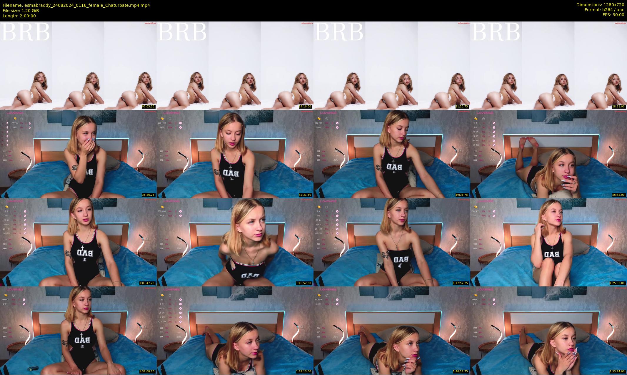 esmabraddy — 120 minute Chaturbate female cam show recording, 720p, Aug 24, 2024