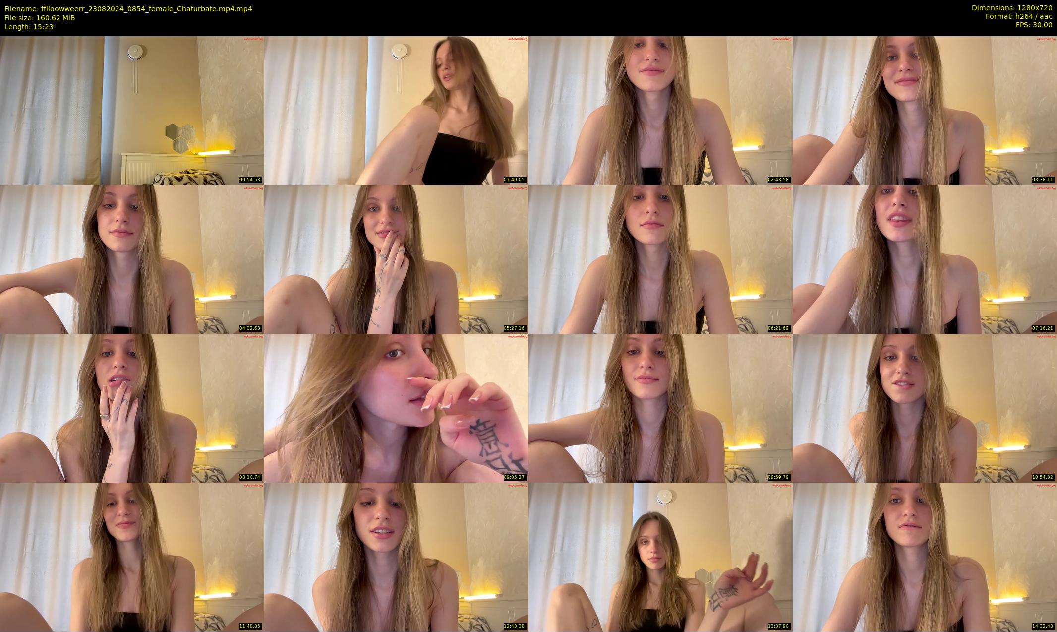 fflloowweerr — 16 minute Chaturbate couple cam show recording, 720p, Aug 23, 2024