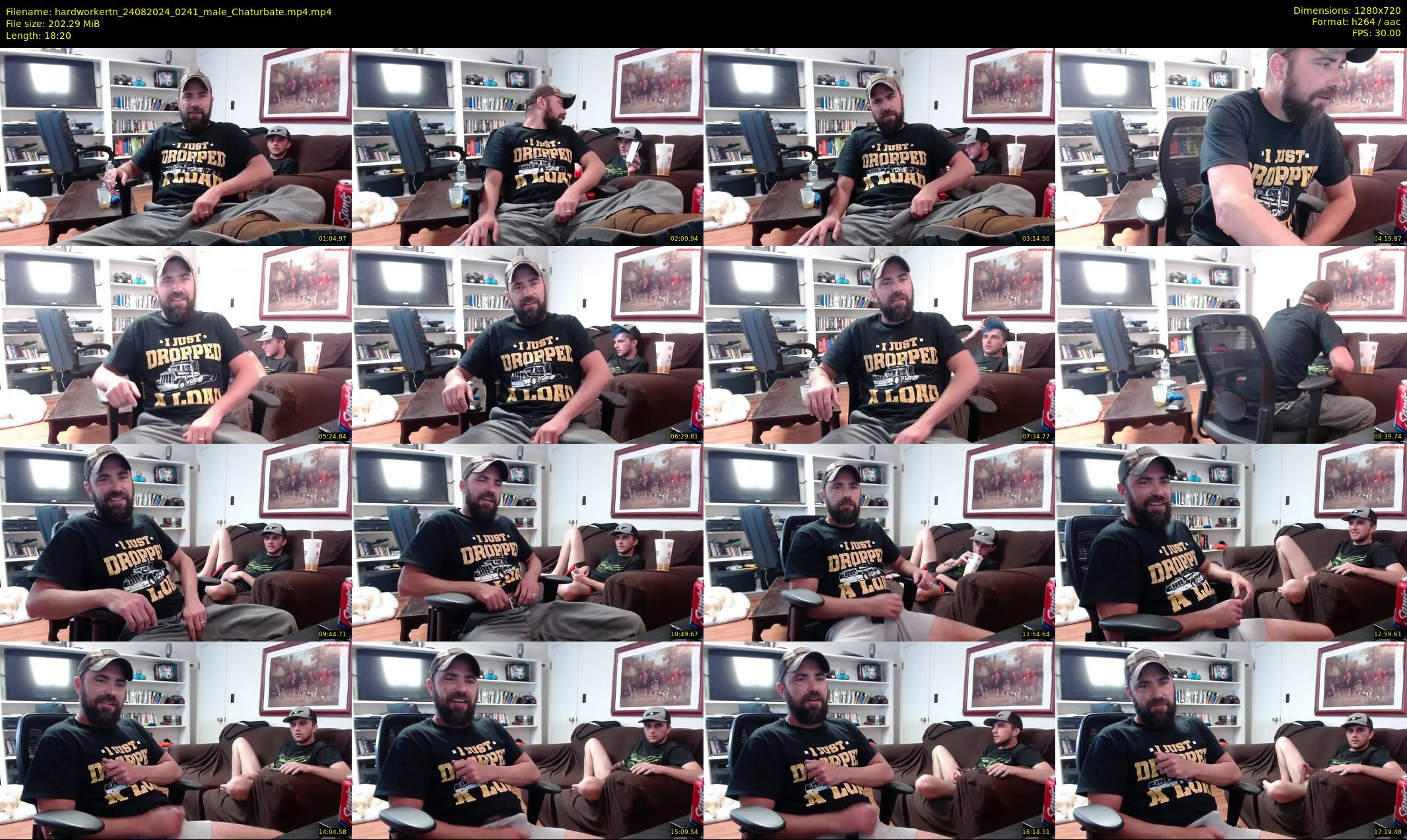 hardworkertn — 19 minute Chaturbate male cam show recording, 720p, Aug 24, 2024