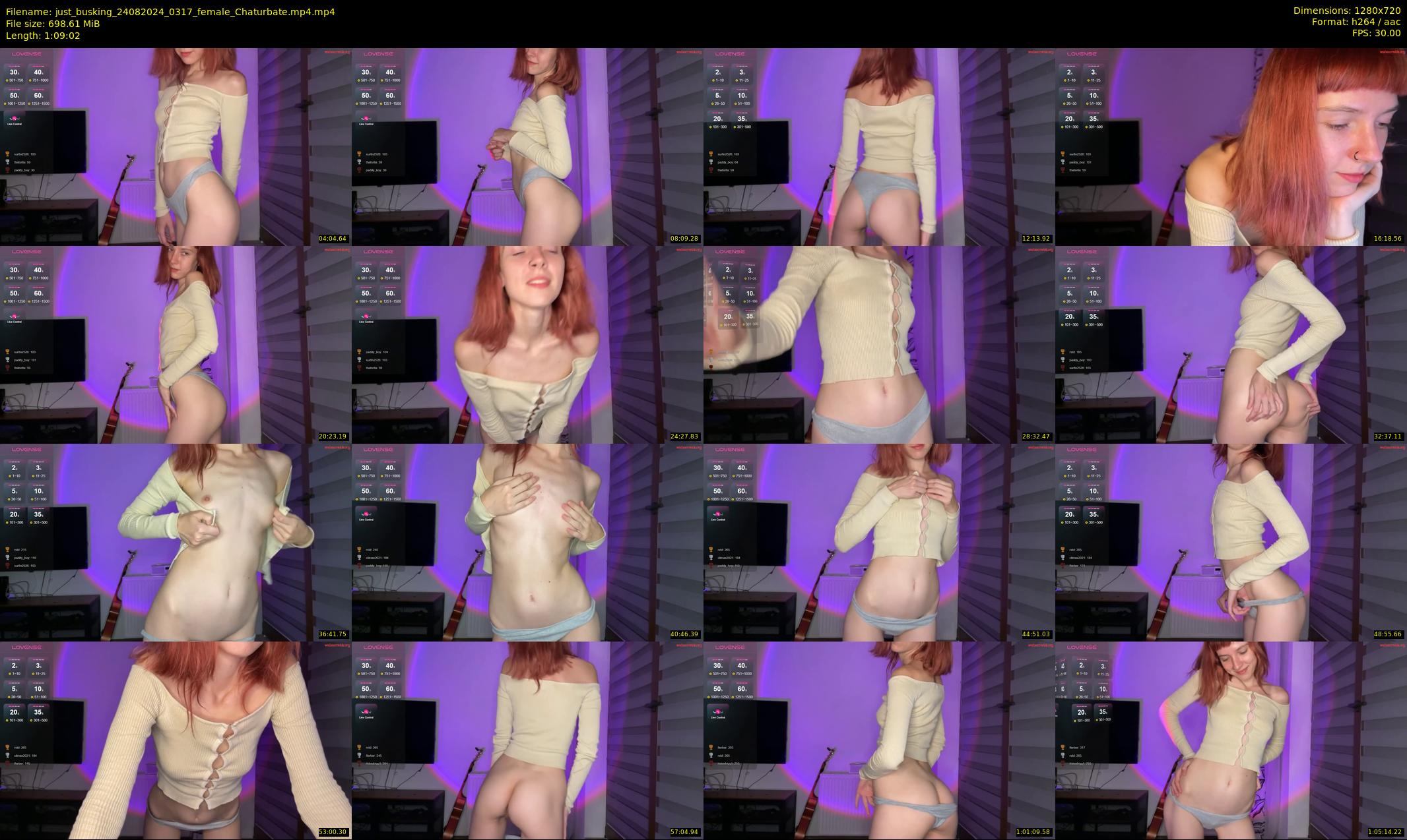 just_busking — 70 minute Chaturbate female cam show recording, 720p, Aug 24, 2024