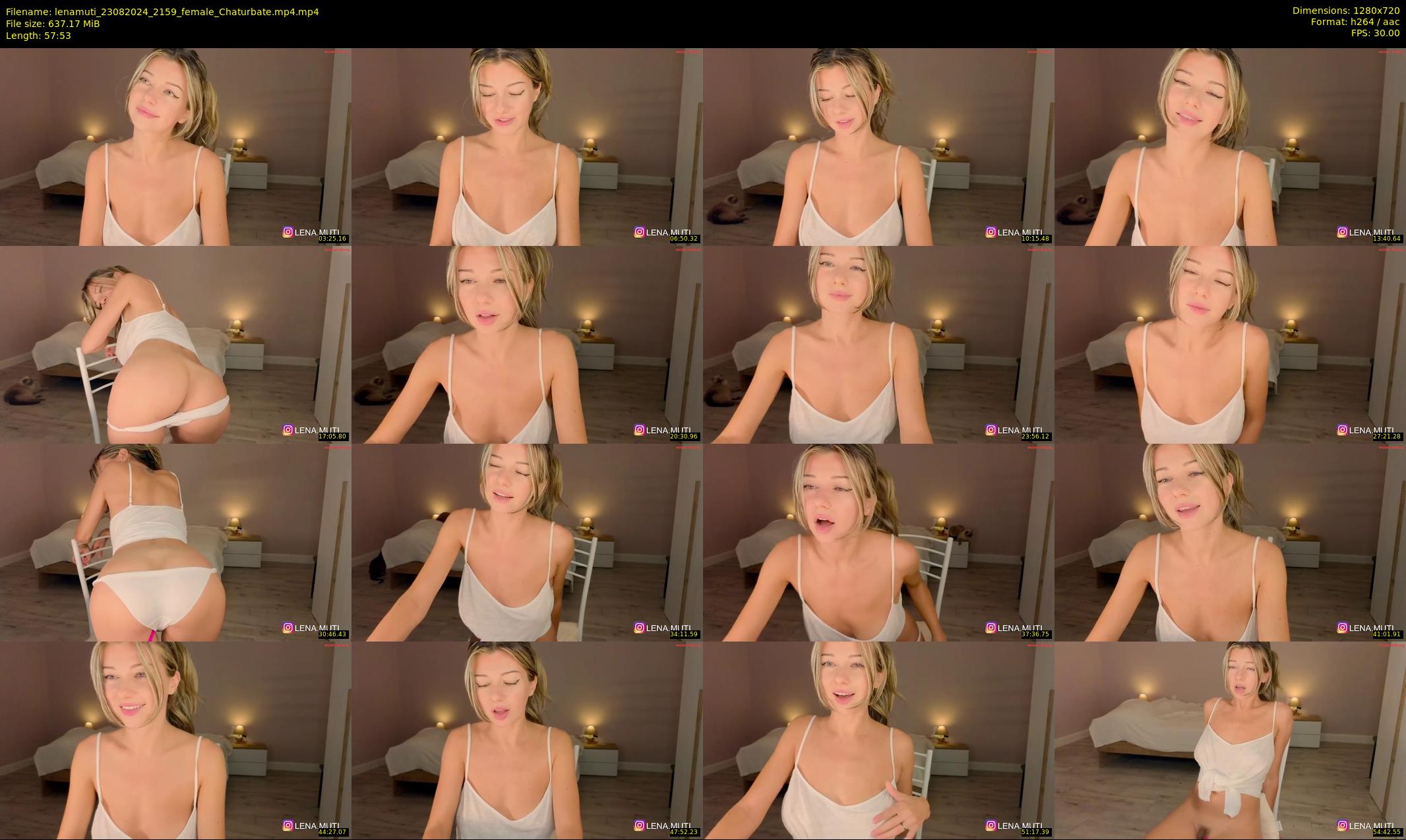 lenamuti — 58 minute Chaturbate female cam show recording, 720p, Aug 23, 2024