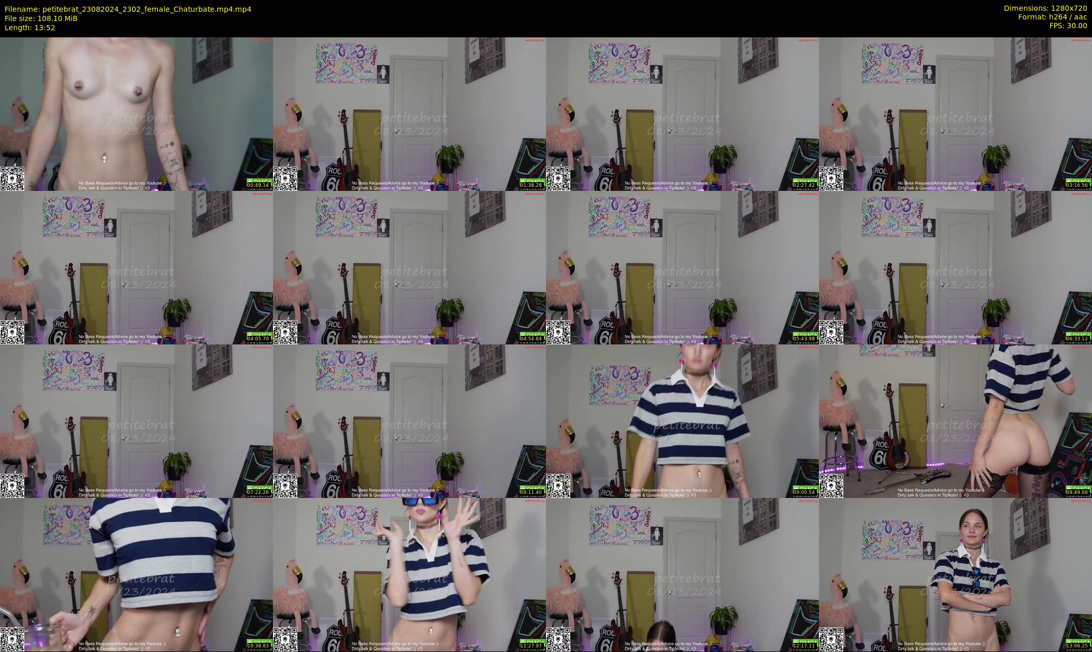 petitebrat — 14 minute Chaturbate female cam show recording, 720p, Aug 23, 2024