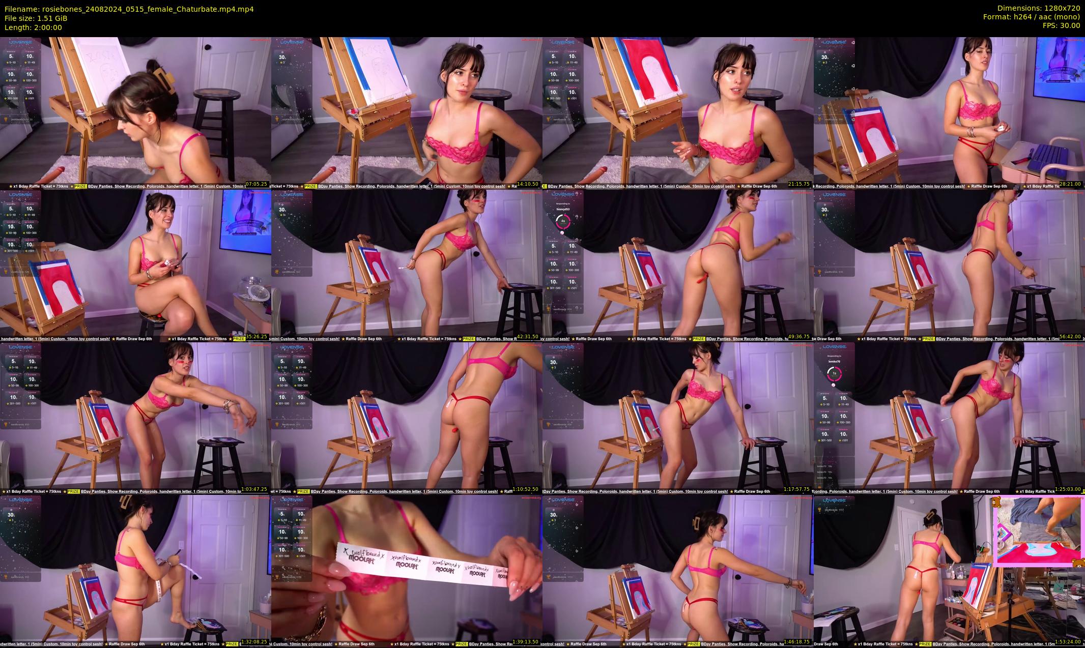 rosiebones — 120 minute Chaturbate female cam show recording, 720p, Aug 24, 2024