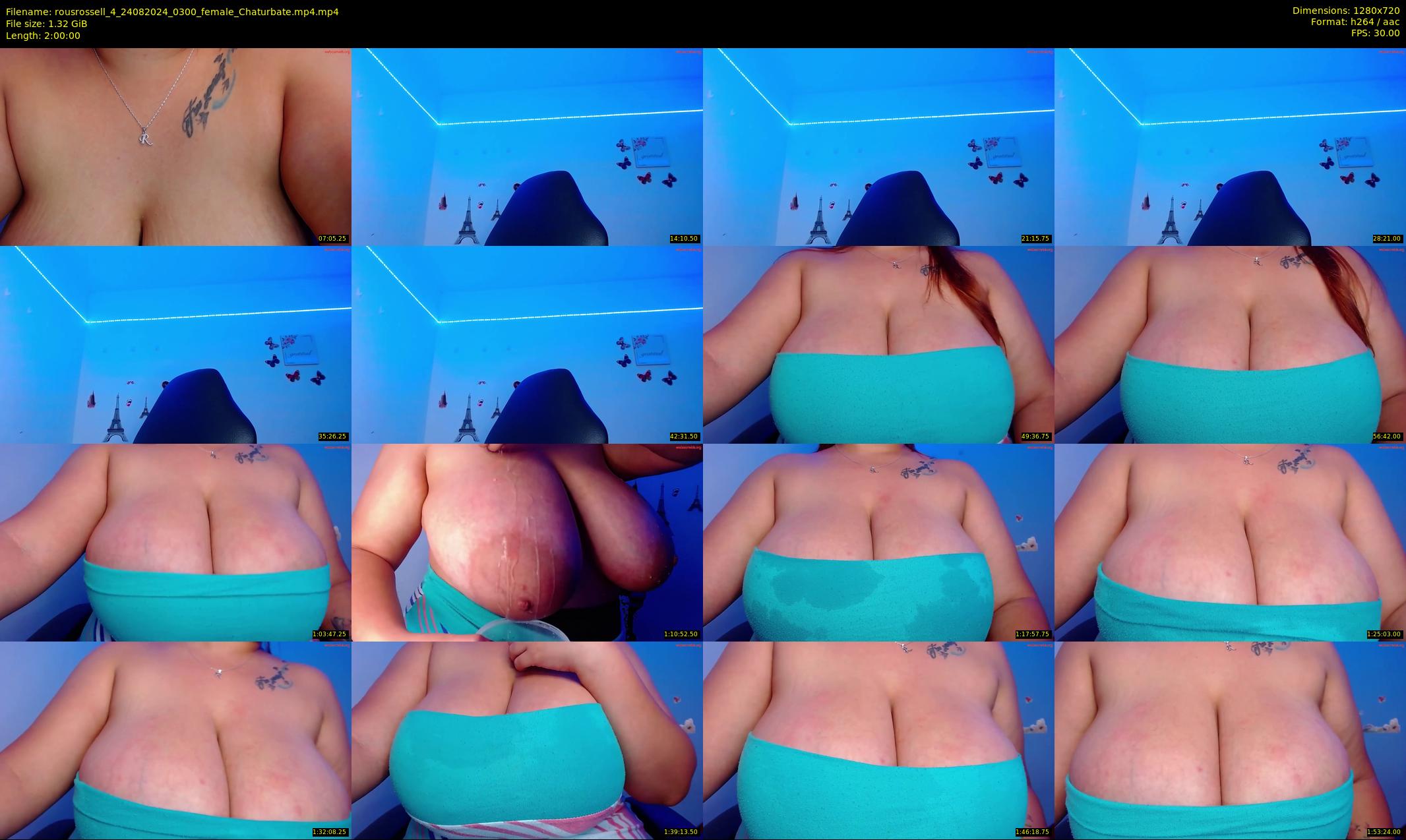 rousrossell_4 — 120 minute Chaturbate female cam show recording, 720p, Aug 24, 2024