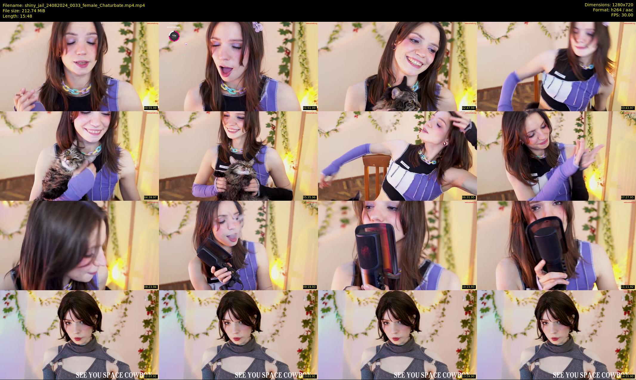 shiny_jail — 16 minute Chaturbate female cam show recording, 720p, Aug 24, 2024