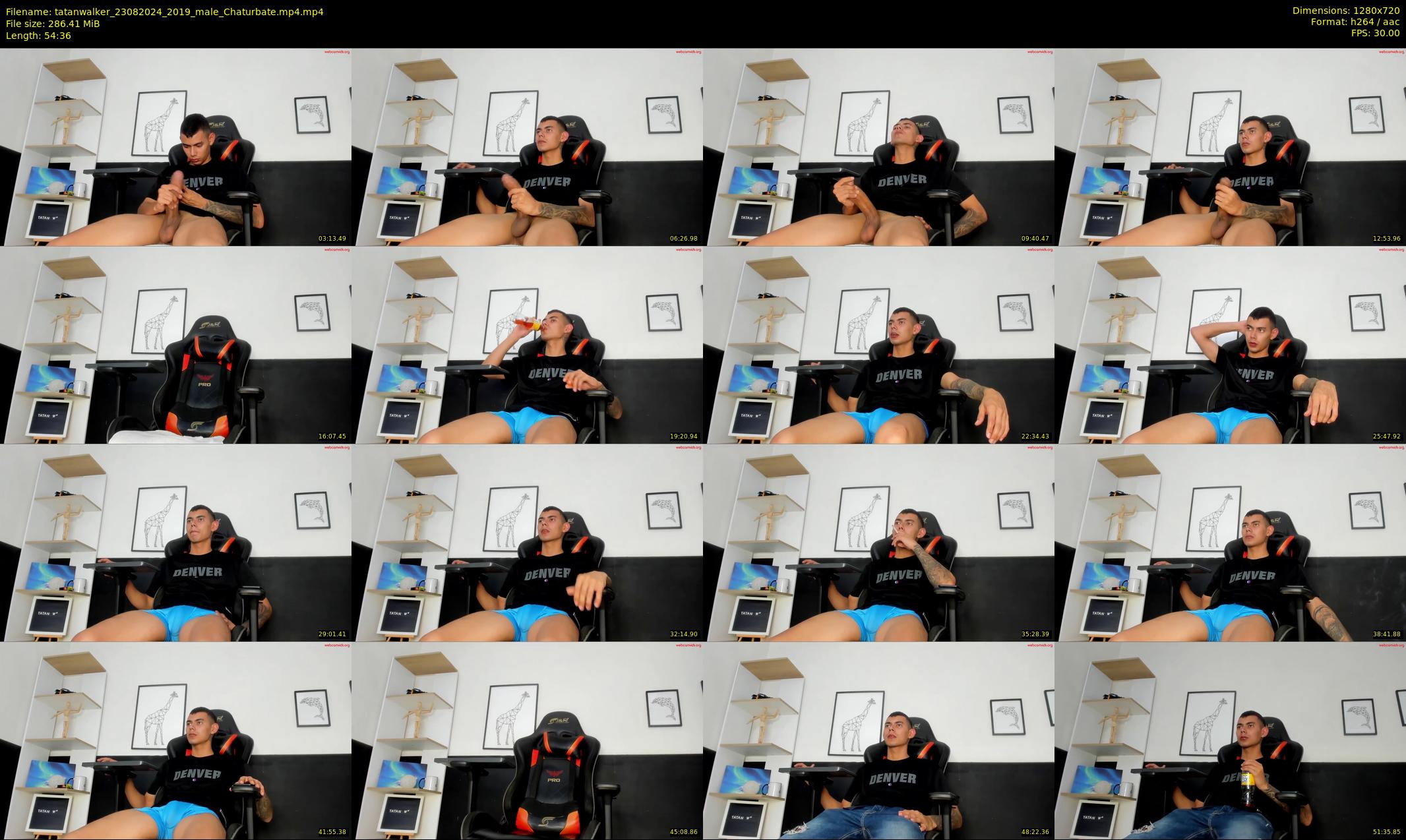 tatanwalker — 55 minute Chaturbate male cam show recording, 720p, Aug 23, 2024