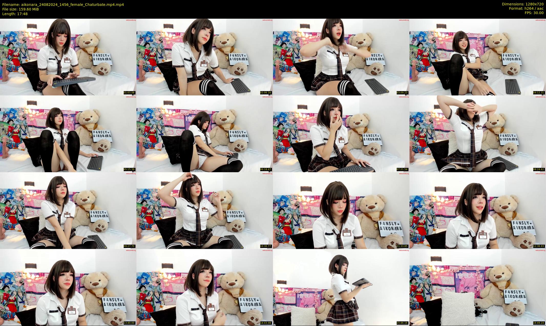 aikonara — 18 minute Chaturbate female cam show recording, 720p, Aug 24, 2024
