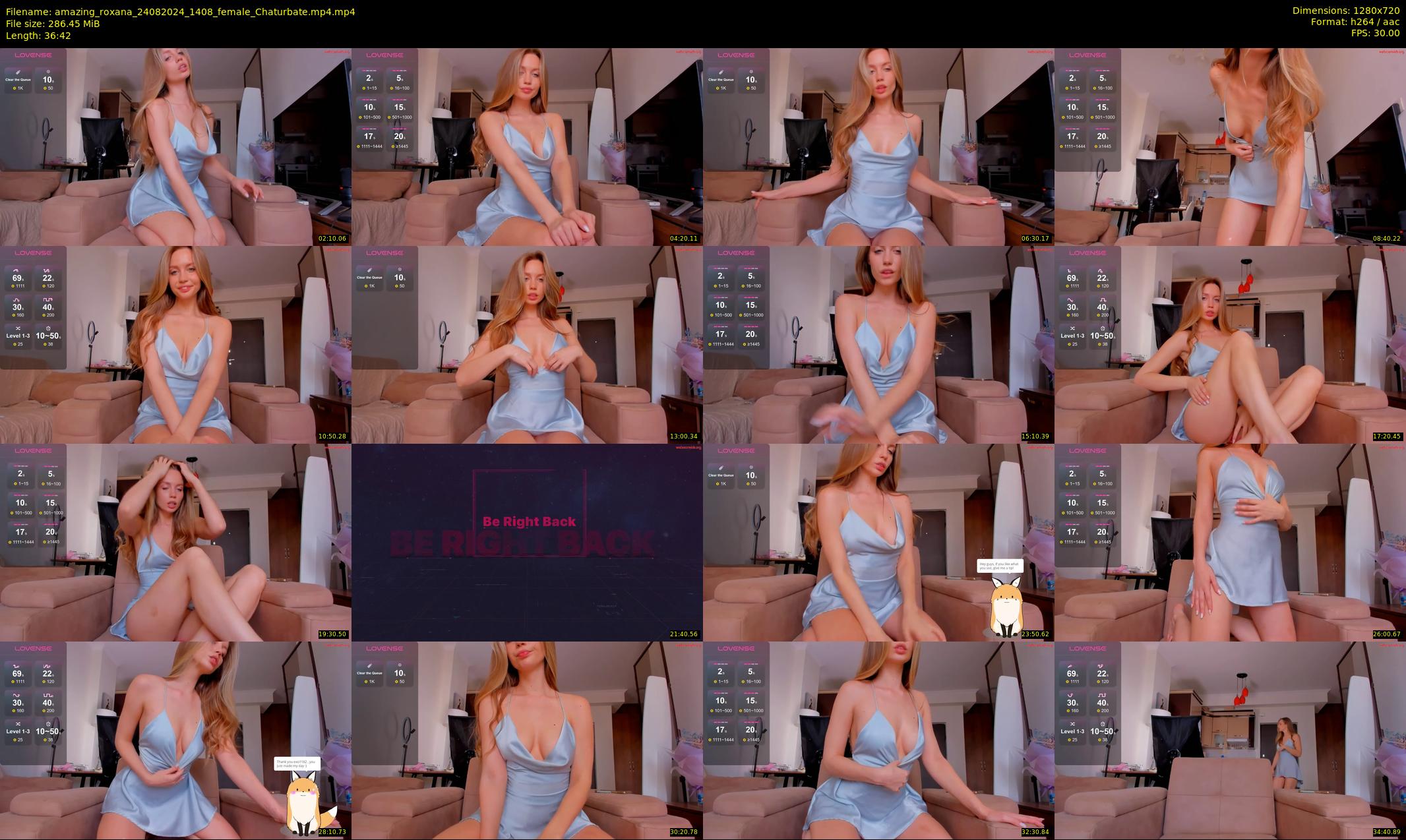 amazing_roxana — 37 minute Chaturbate female cam show recording, 720p, Aug 24, 2024