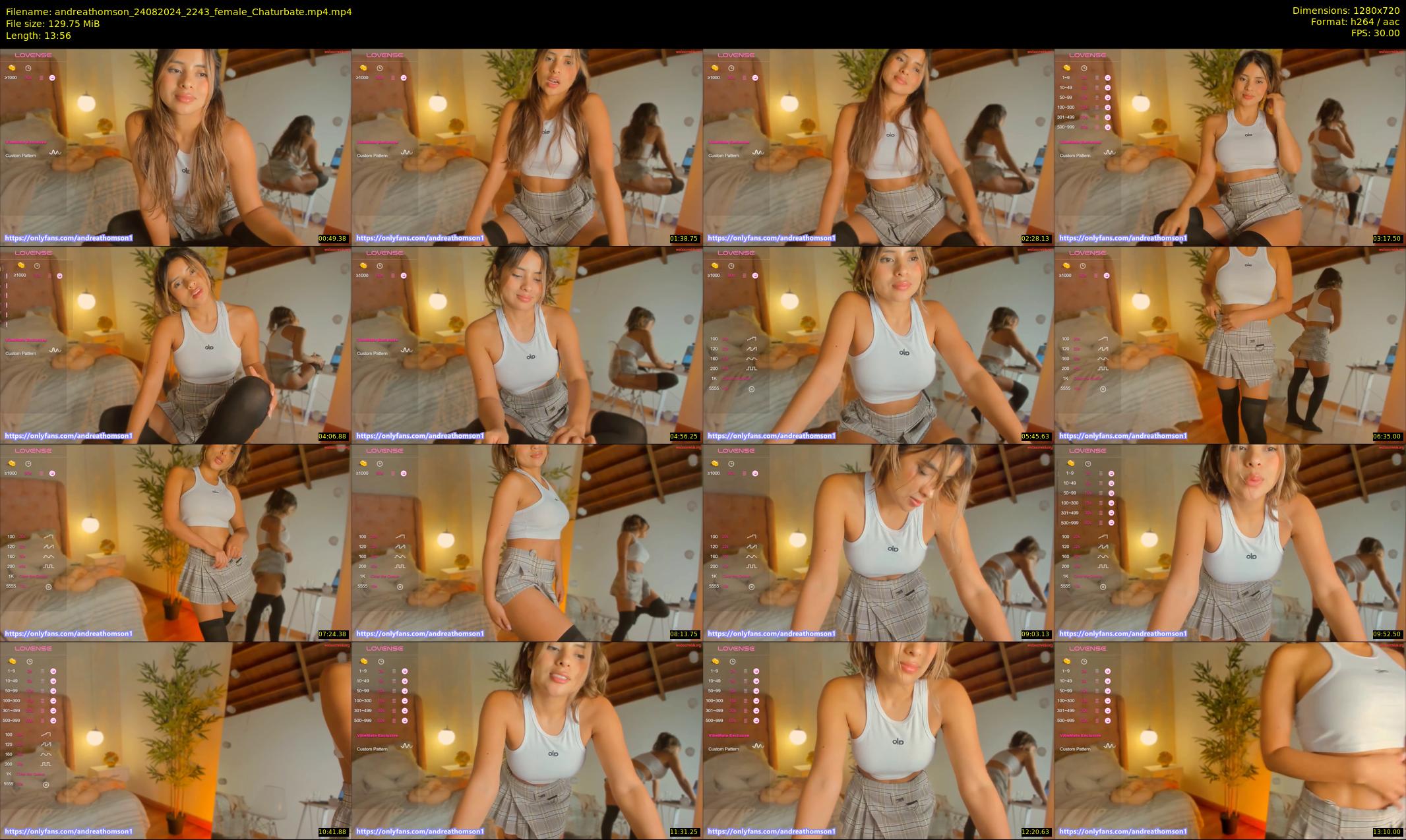 andreathomson — 14 minute Chaturbate female cam show recording, 720p, Aug 24, 2024
