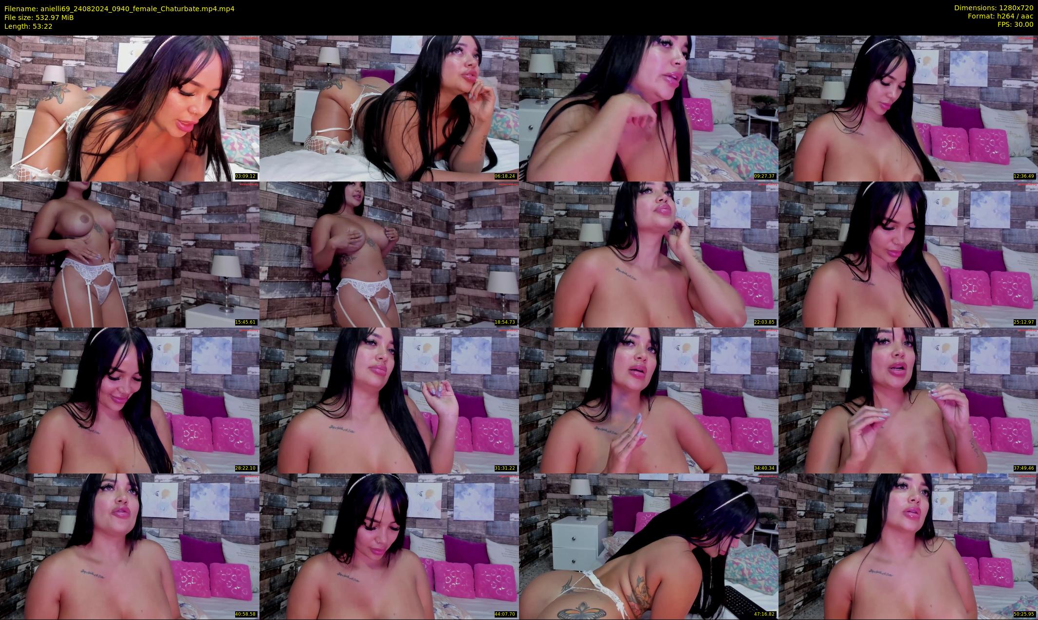 anielli69 — 54 minute Chaturbate female cam show recording, 720p, Aug 24, 2024