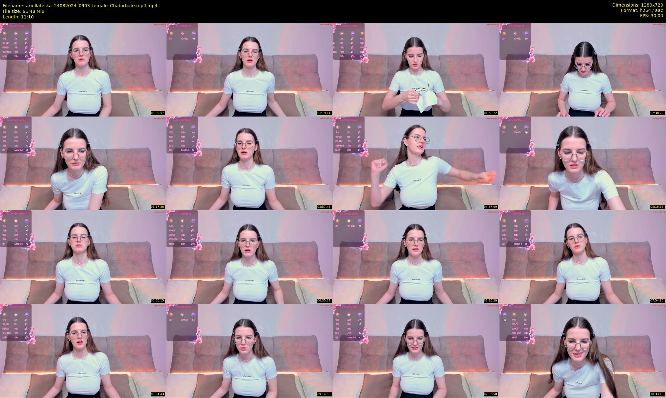 ariellateska — 12 minute Chaturbate female cam show recording, 720p, Aug 24, 2024