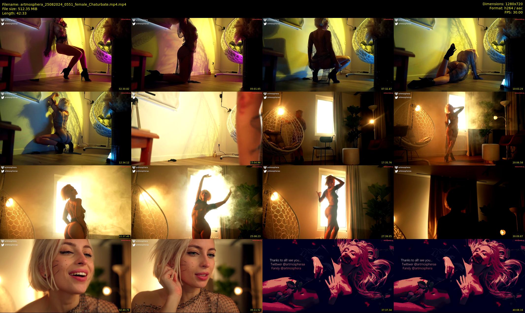 artmosphera — 43 minute Chaturbate female cam show recording, 720p, Aug 25, 2024
