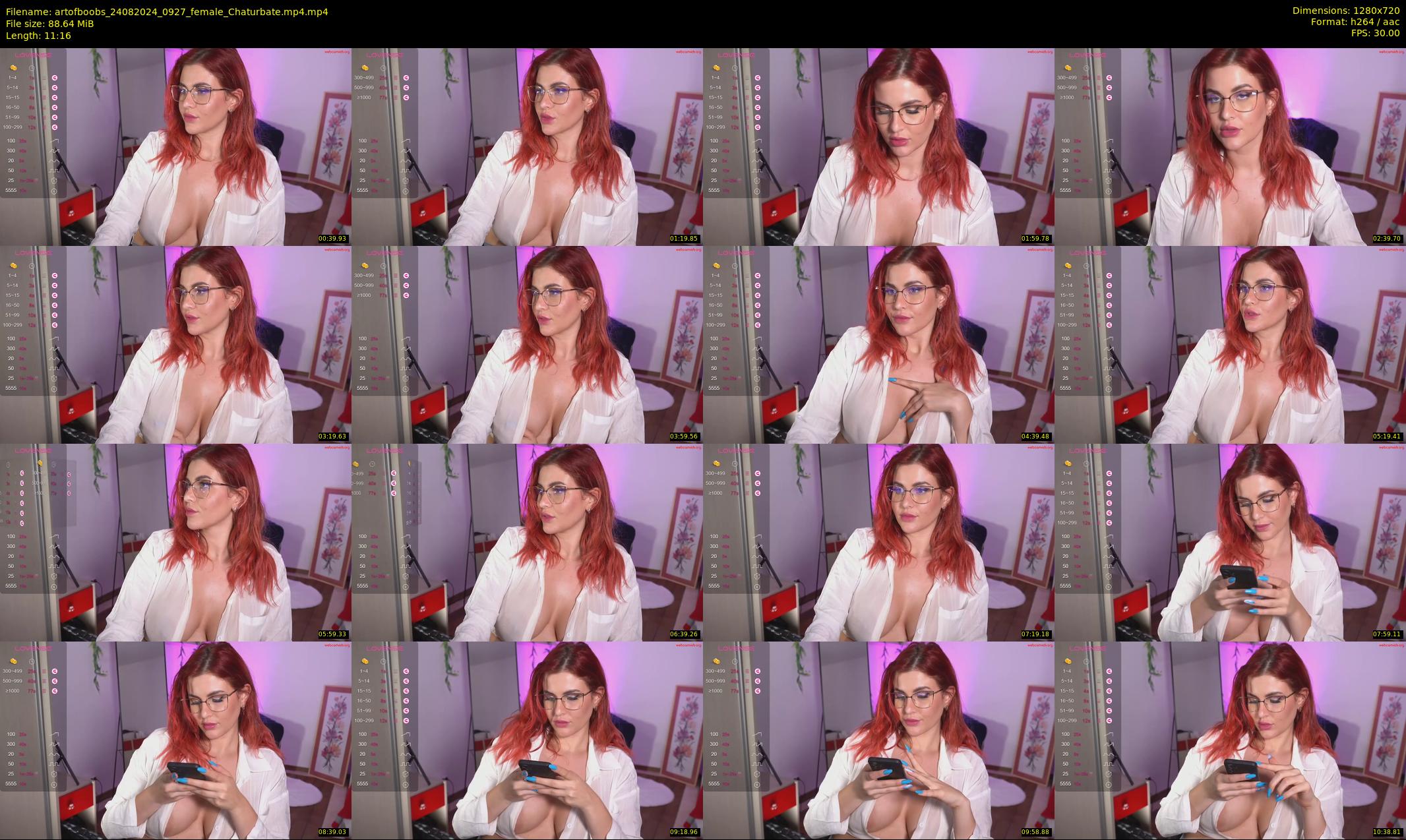 artofboobs — 12 minute Chaturbate female cam show recording, 720p, Aug 24, 2024