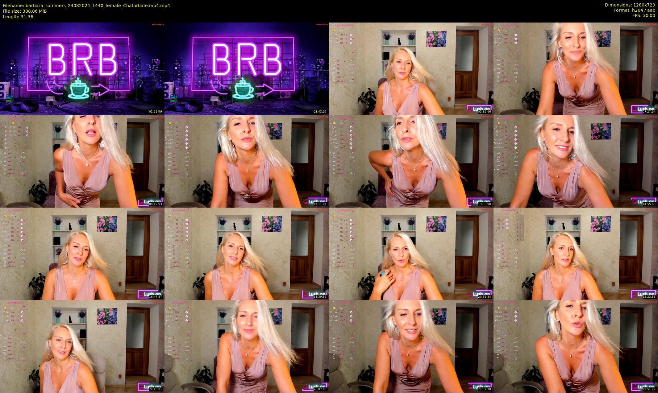 barbara_summers — 32 minute Chaturbate female cam show recording, 720p, Aug 24, 2024