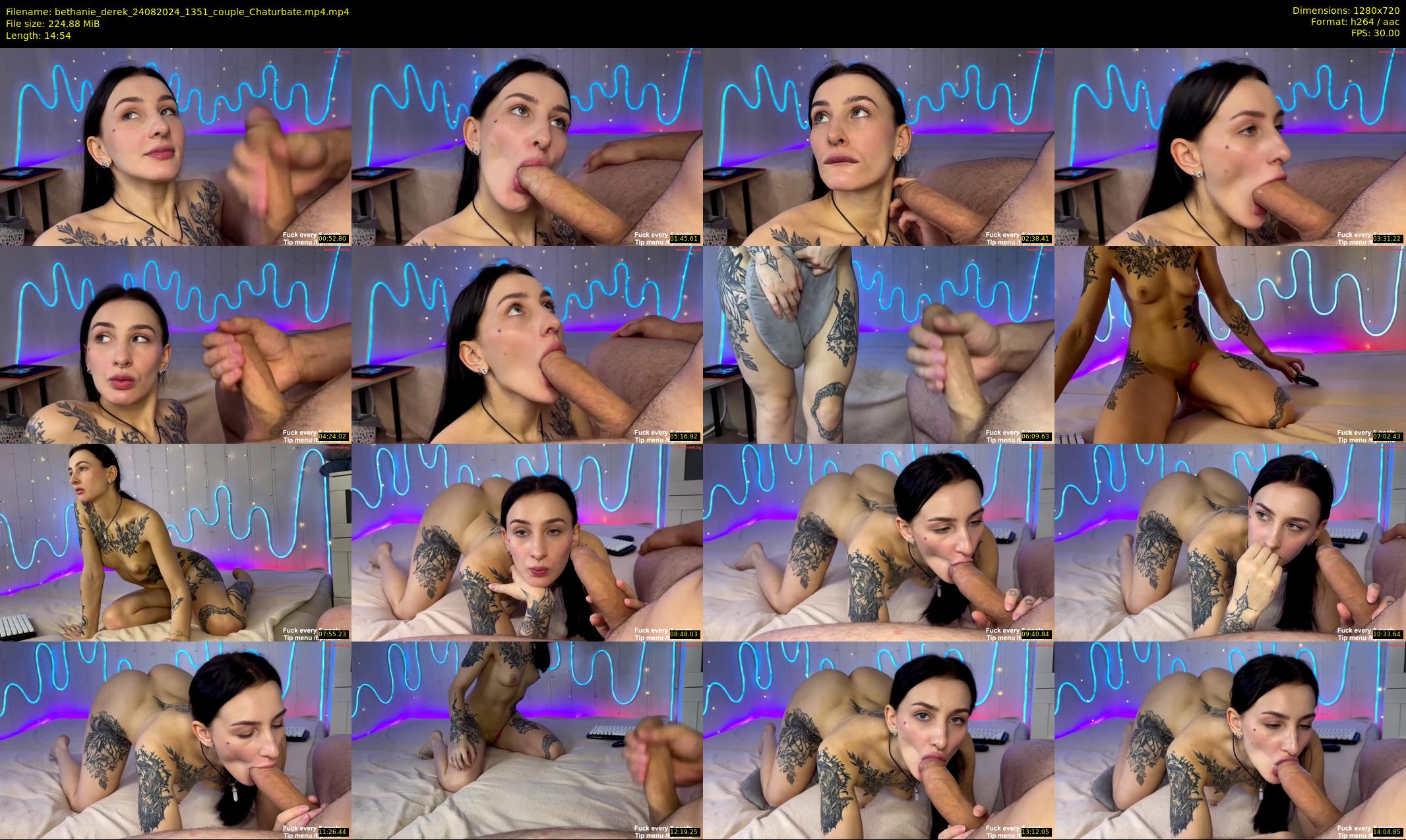 bethanie_derek — 15 minute Chaturbate couple cam show recording, 720p, Aug 24, 2024