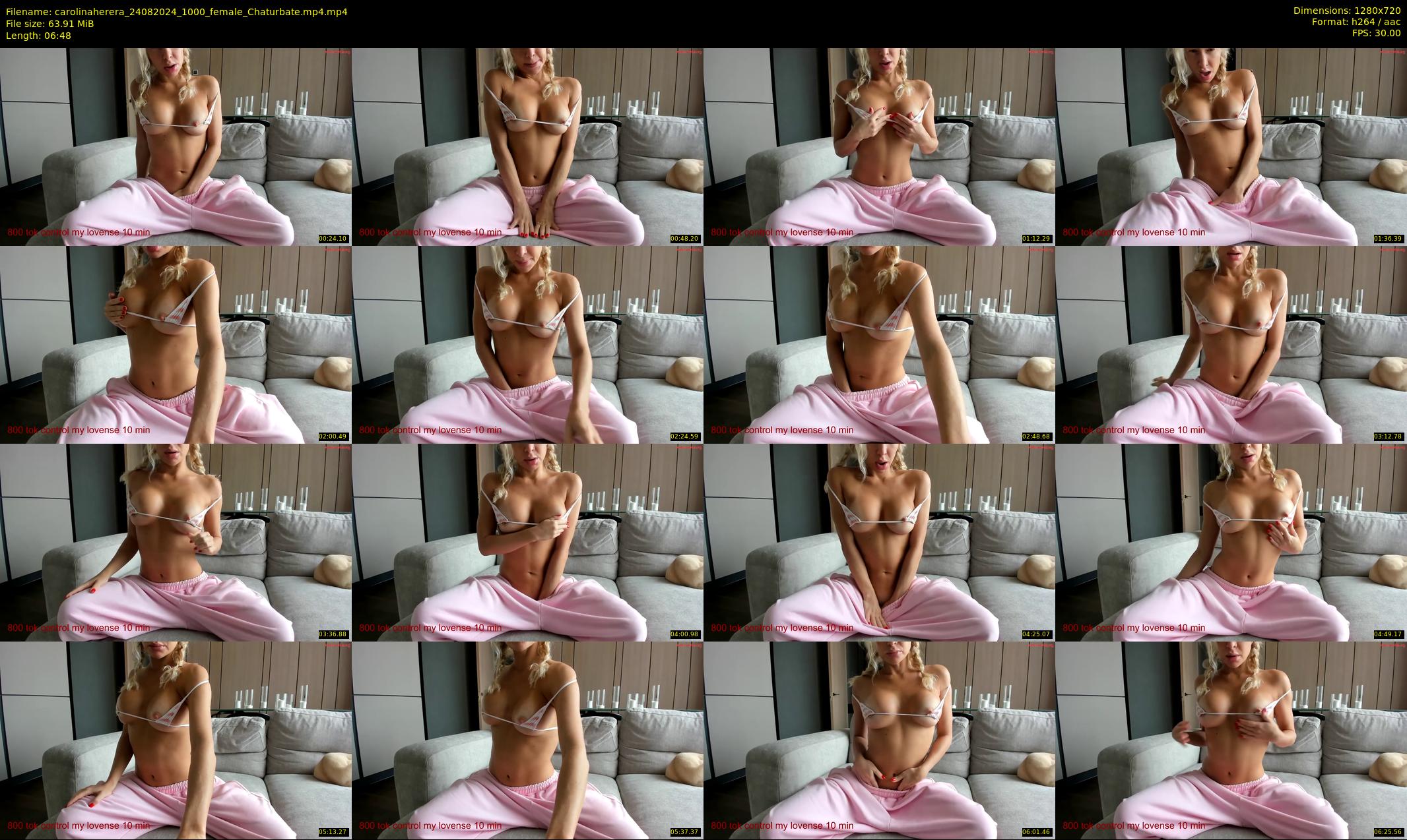 carolinaherera — 7 minute Chaturbate female cam show recording, 720p, Aug 24, 2024