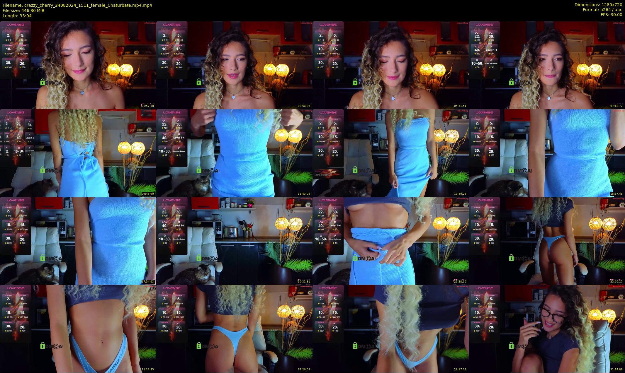 crazzy_cherry — 34 minute Chaturbate female cam show recording, 720p, Aug 24, 2024
