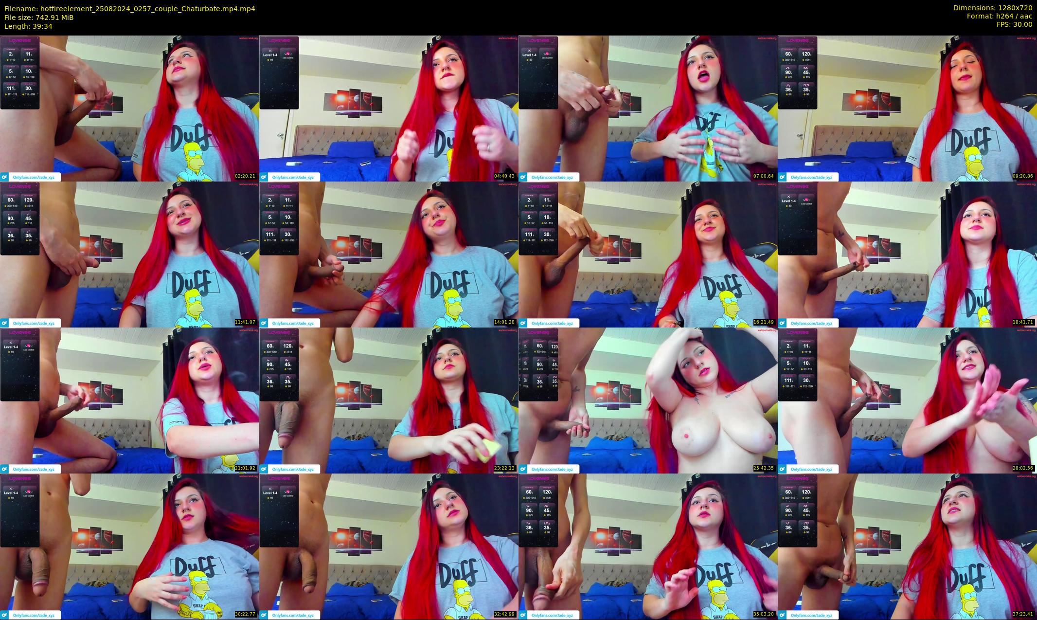 hotfireelement — 40 minute Chaturbate couple cam show recording, 720p, Aug 25, 2024