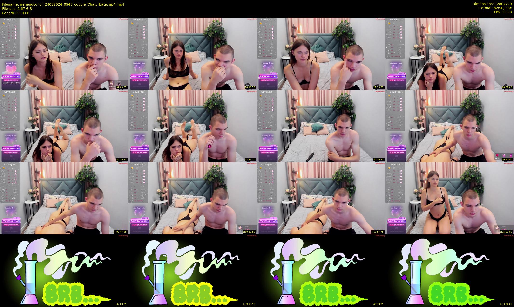 irenendconor — 120 minute Chaturbate couple cam show recording, 720p, Aug 24, 2024