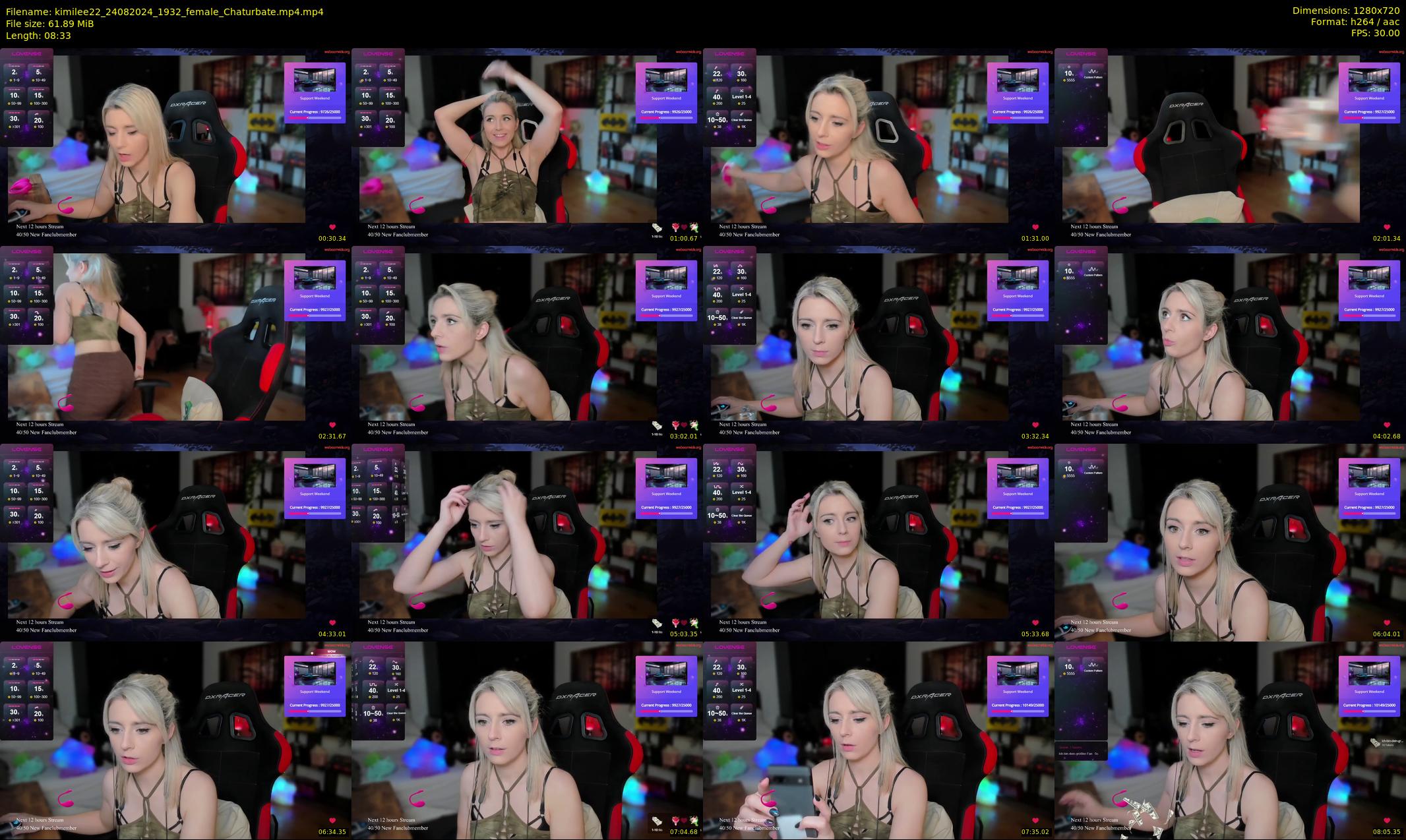 kimilee22 — 9 minute Chaturbate female cam show recording, 720p, Aug 24, 2024