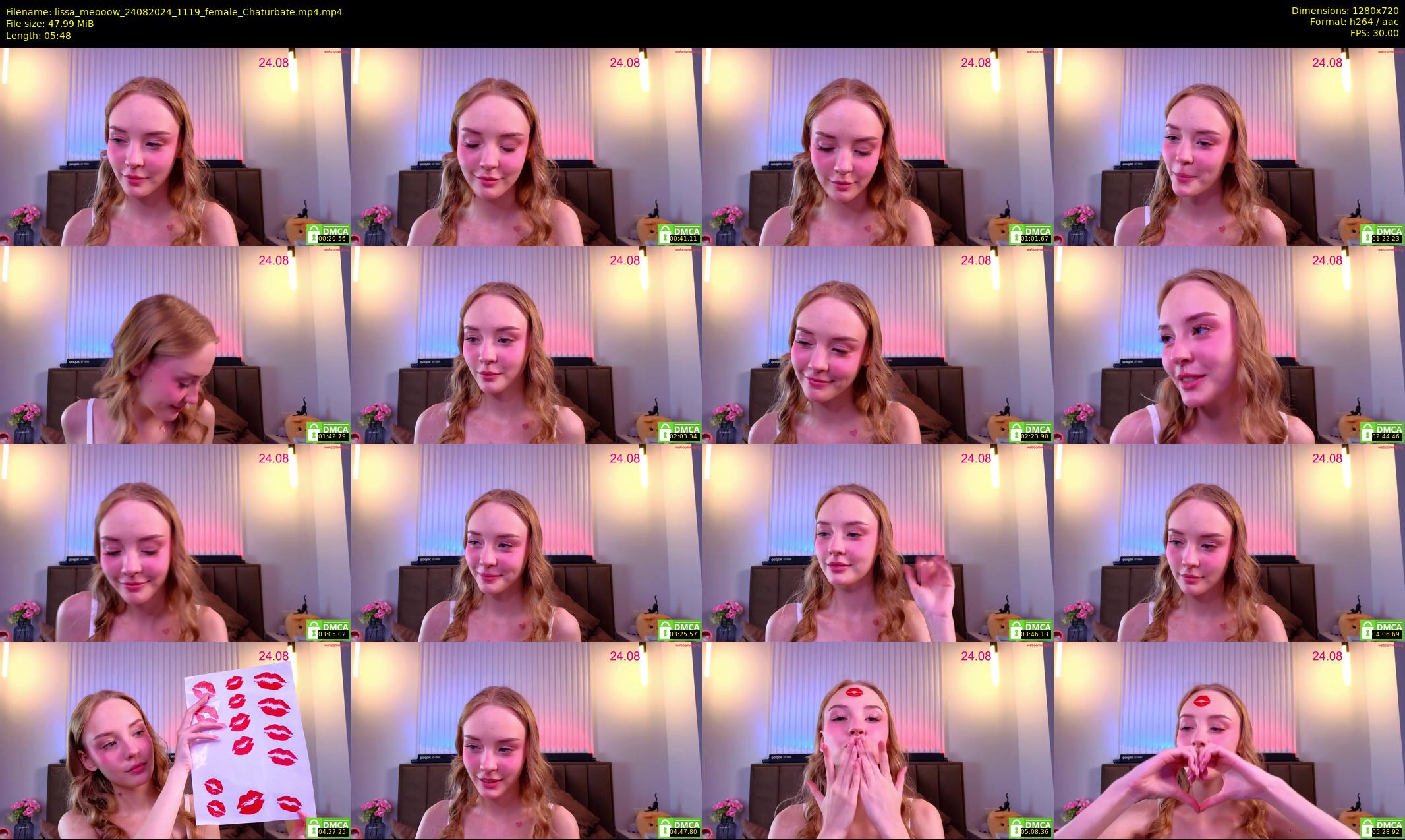 lissa_meooow — 6 minute Chaturbate female cam show recording, 720p, Aug 24, 2024