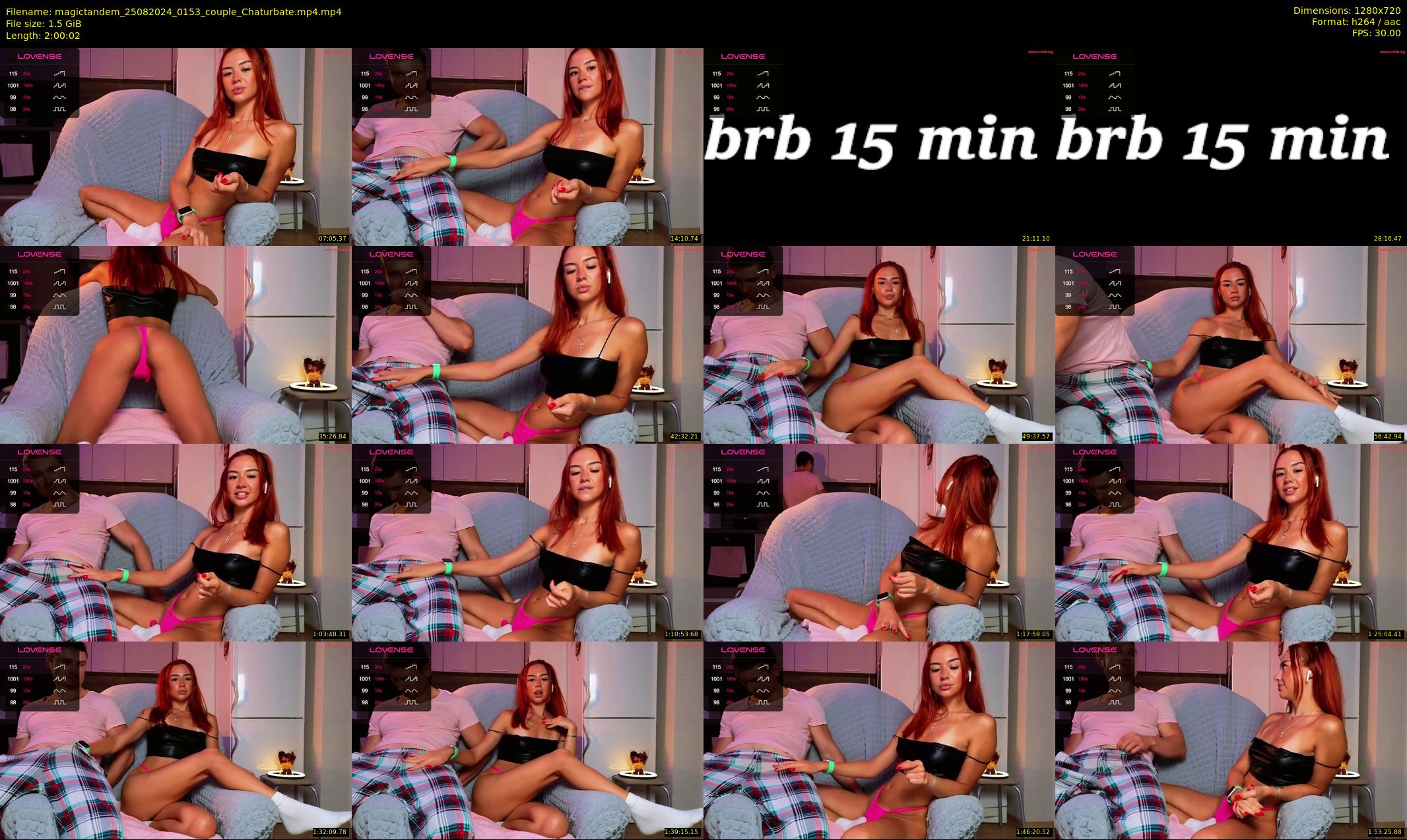 magictandem — 121 minute Chaturbate couple cam show recording, 720p, Aug 25, 2024