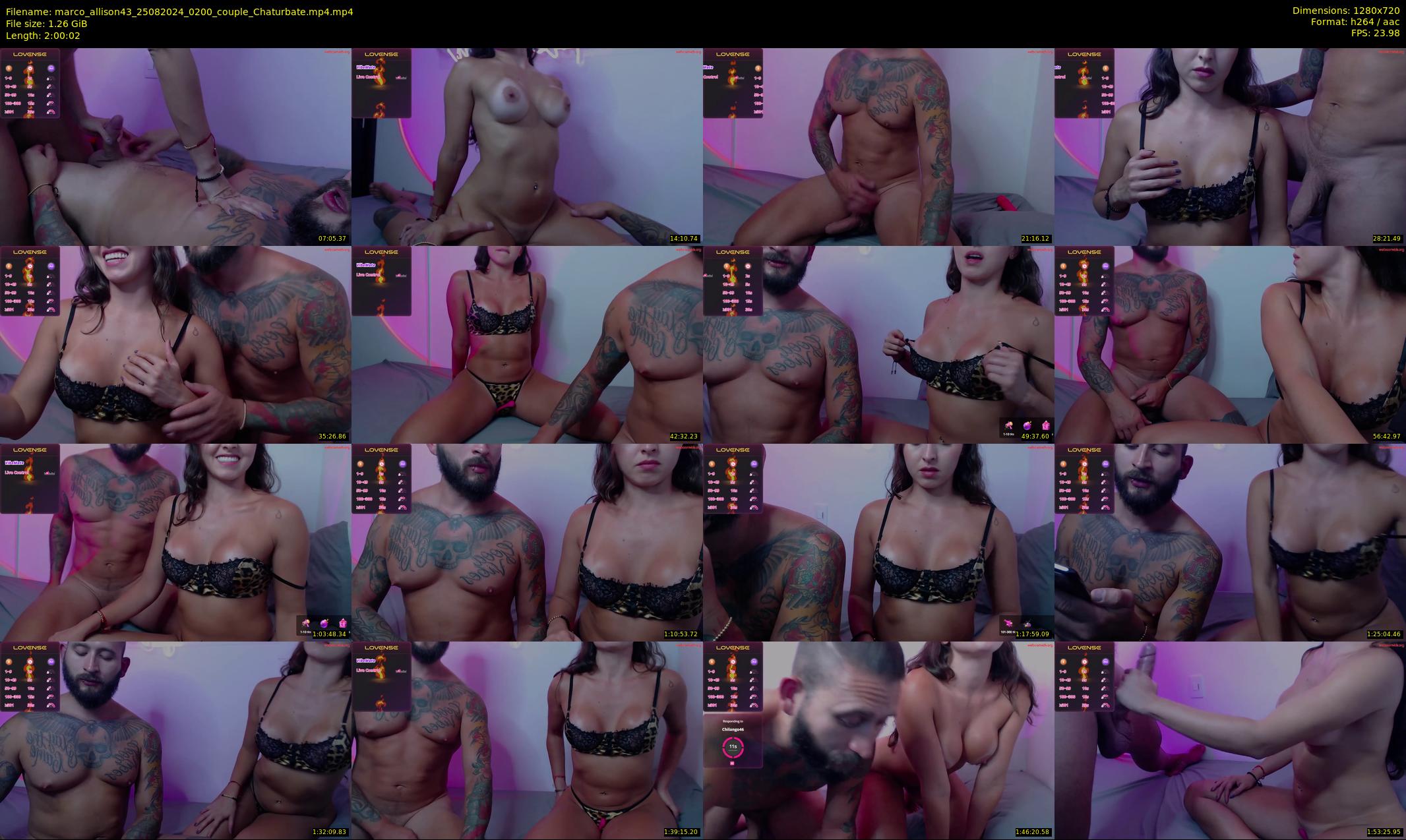 marco_allison43 — 121 minute Chaturbate couple cam show recording, 720p, Aug 25, 2024