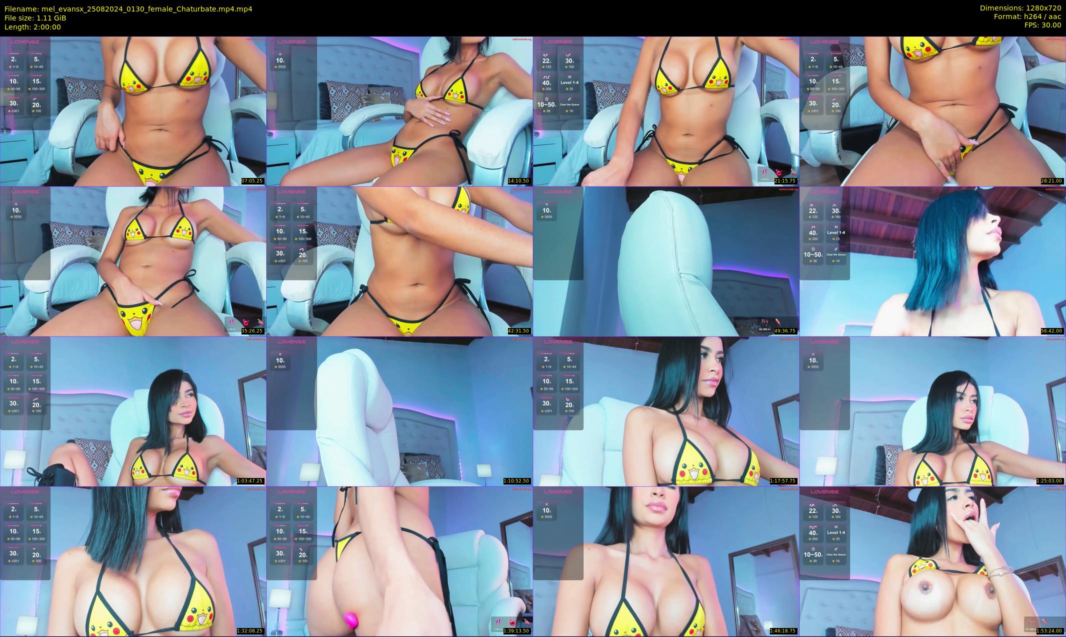 mel_evansx — 120 minute Chaturbate female cam show recording, 720p, Aug 25, 2024