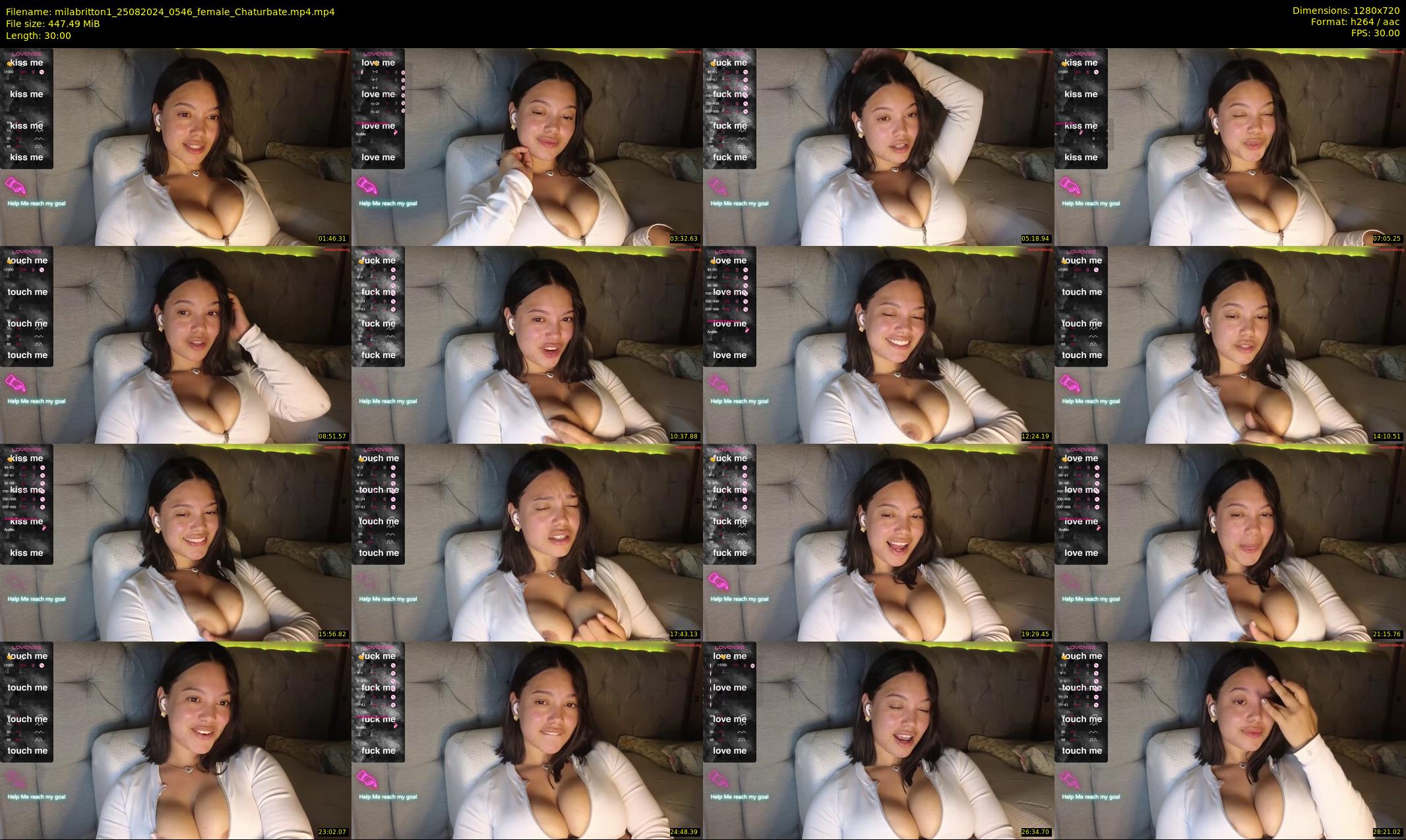 milabritton1 — 30 minute Chaturbate female cam show recording, 720p, Aug 25, 2024