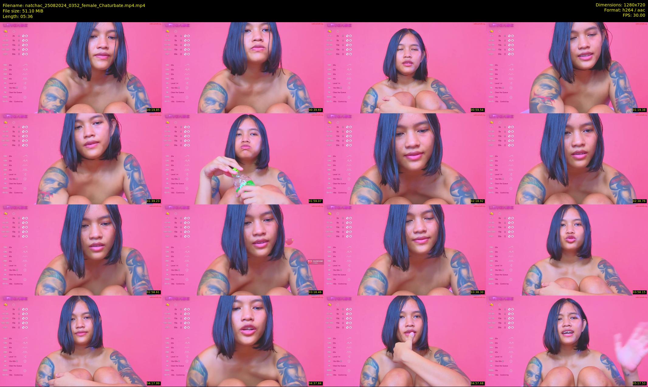 natchac — 6 minute Chaturbate female cam show recording, 720p, Aug 25, 2024