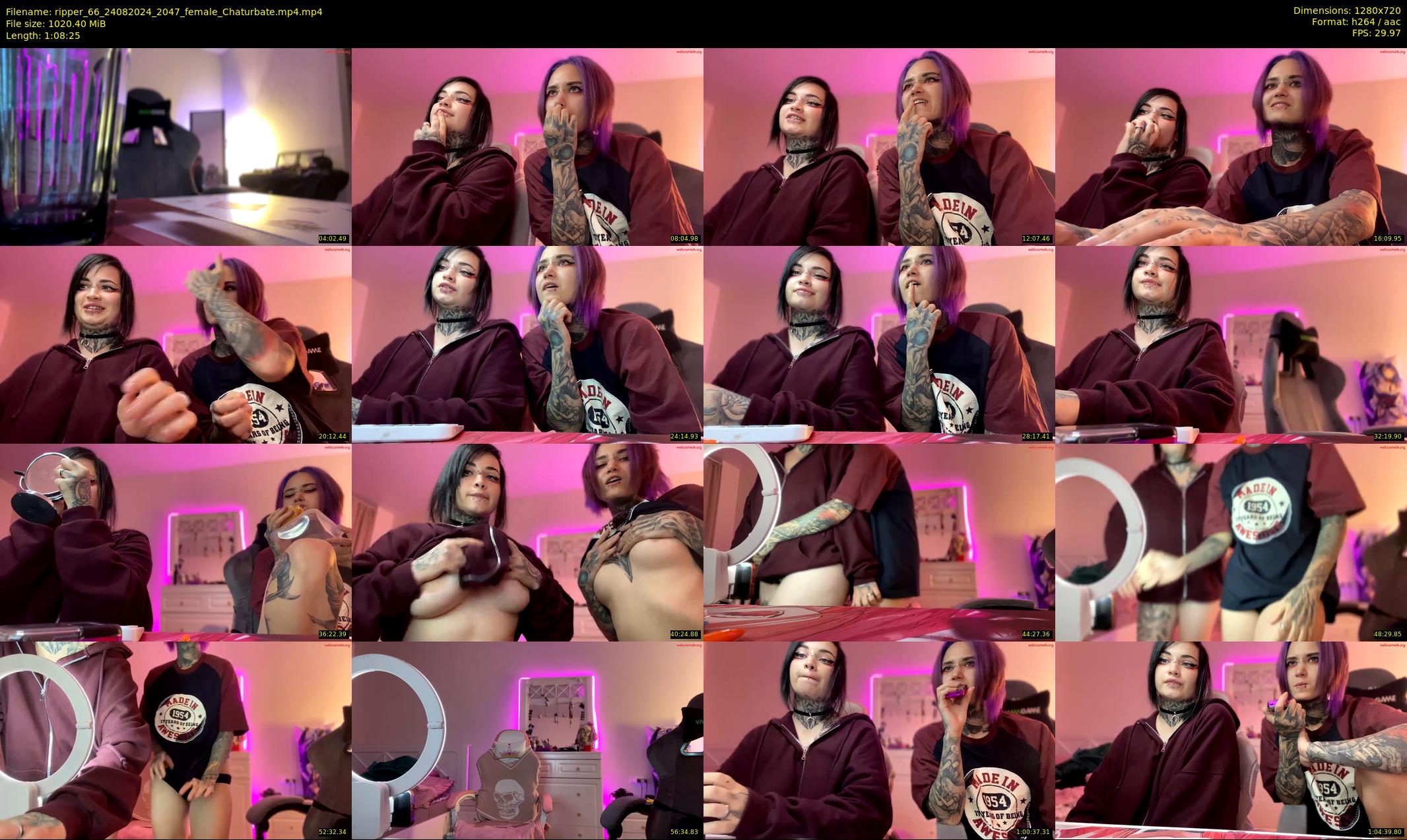 ripper_66 — 69 minute Chaturbate female cam show recording, 720p, Aug 24, 2024