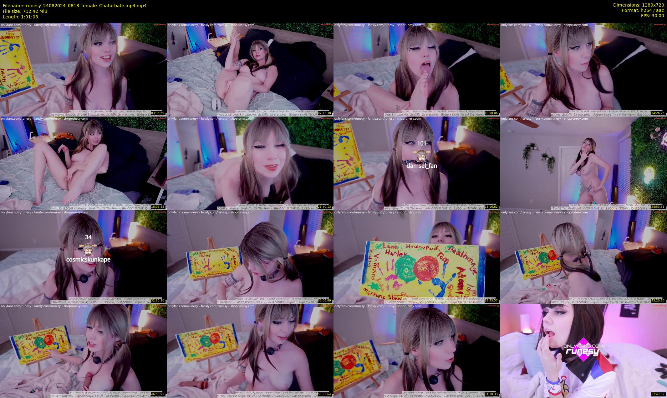 runesy — 62 minute Chaturbate female cam show recording, 720p, Aug 24, 2024