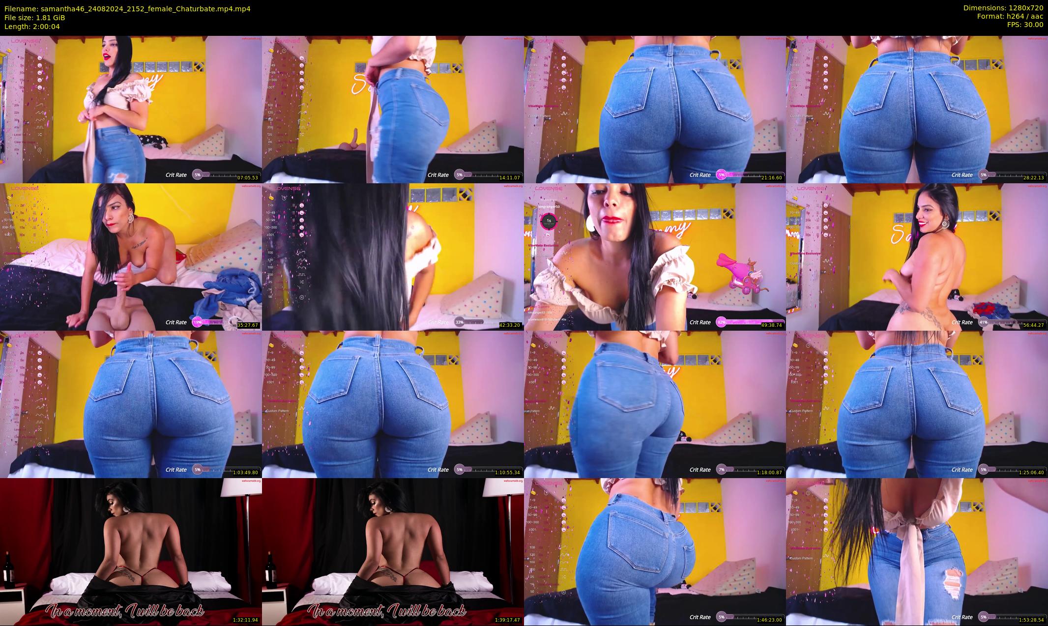 samantha46 — 121 minute Chaturbate female cam show recording, 720p, Aug 24, 2024