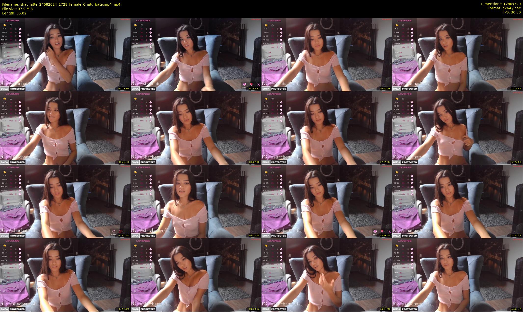 shachatte — 6 minute Chaturbate couple cam show recording, 720p, Aug 24, 2024
