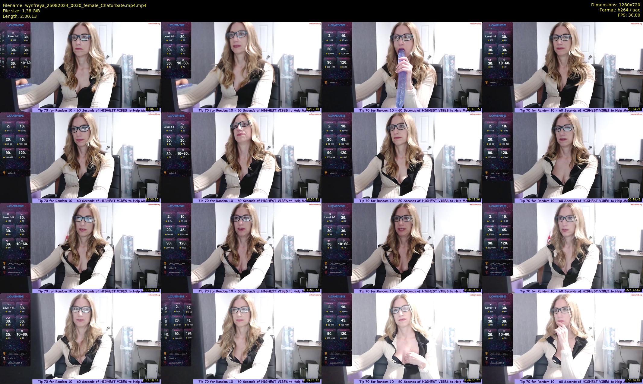wynfreya — 121 minute Chaturbate female cam show recording, 720p, Aug 25, 2024