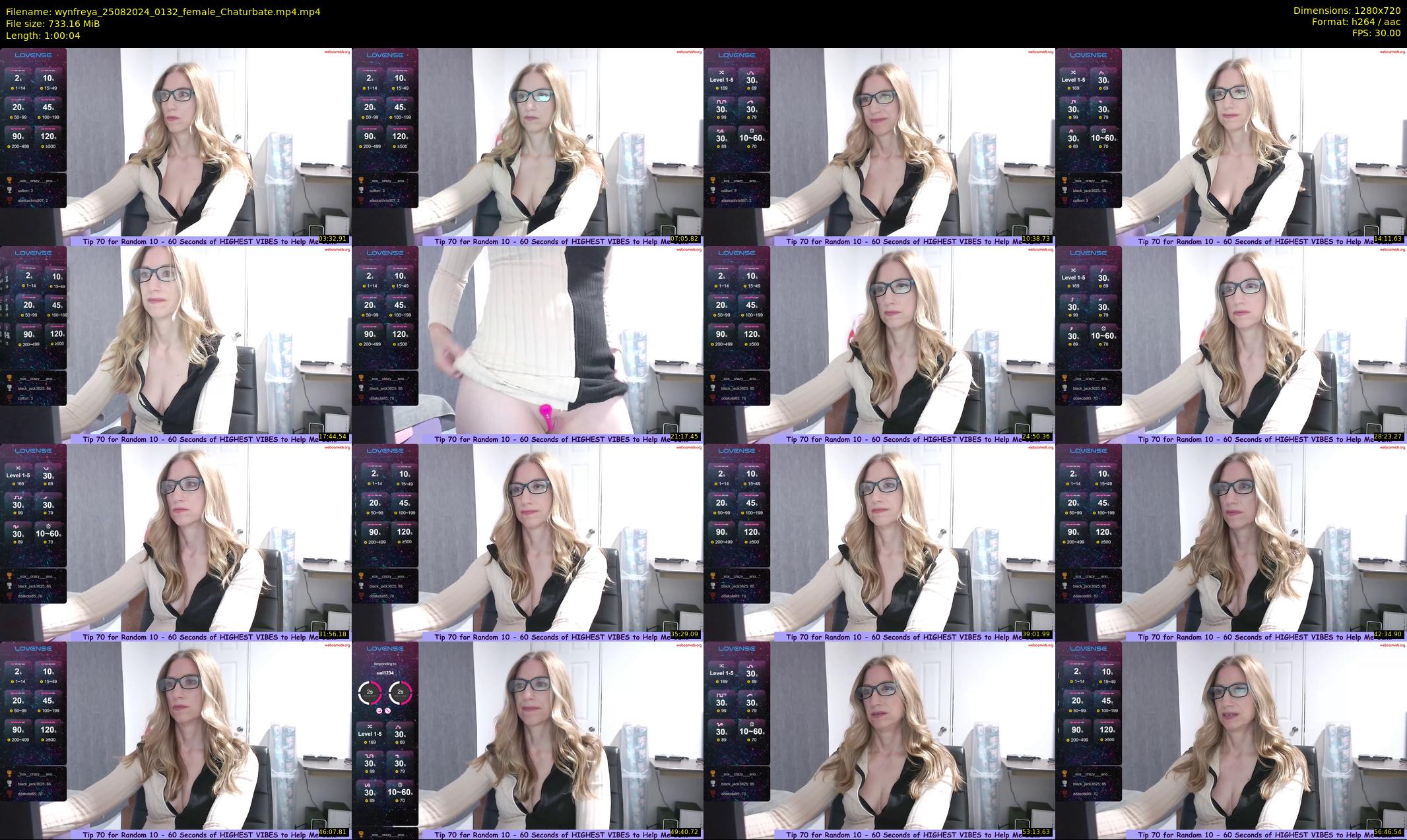 wynfreya — 61 minute Chaturbate female cam show recording, 720p, Aug 25, 2024
