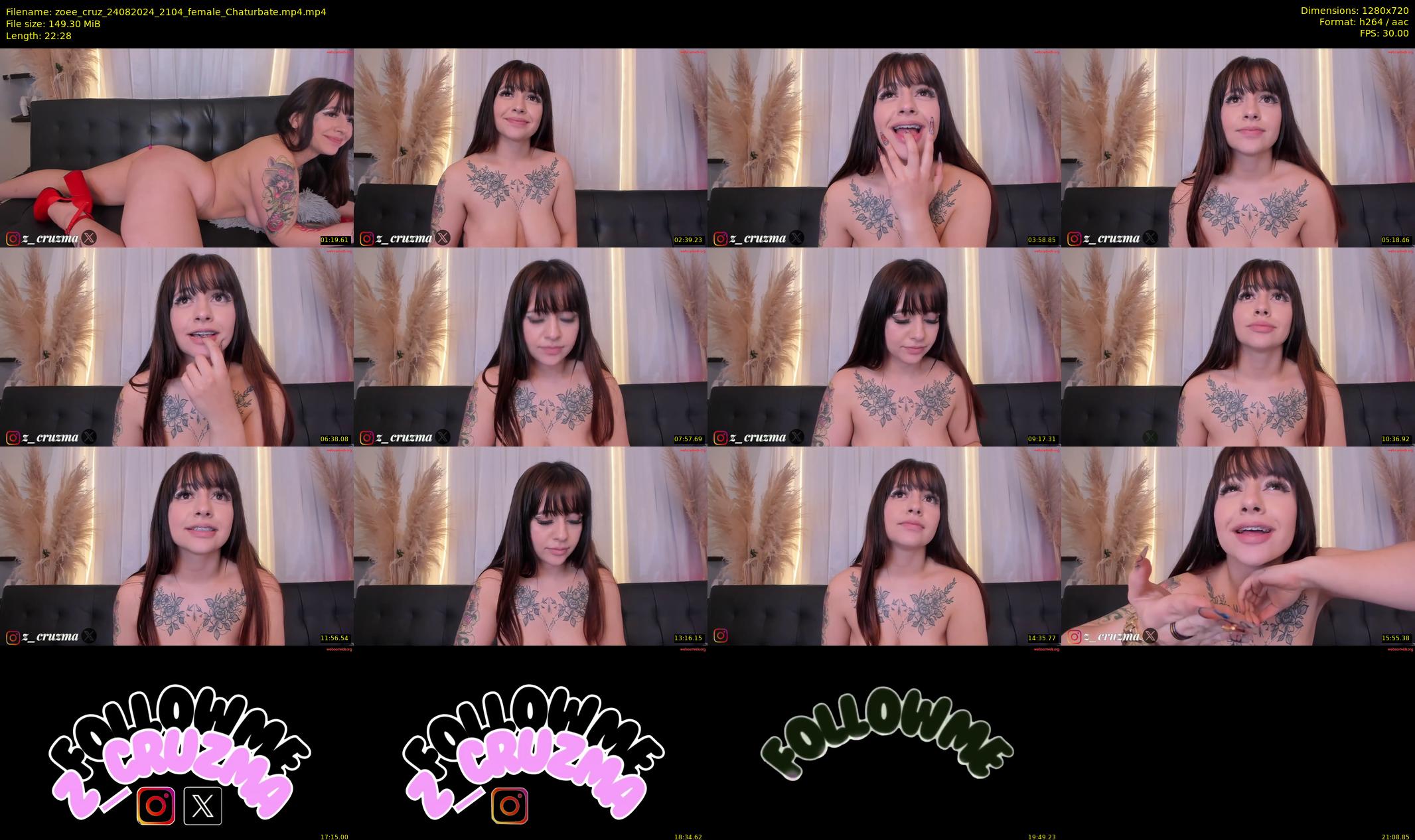 zoee_cruz — 23 minute Chaturbate female cam show recording, 720p, Aug 24, 2024