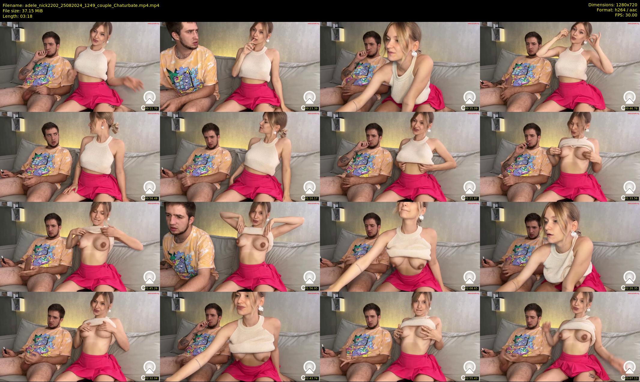 adele_nick2202 — 4 minute Chaturbate couple cam show recording, 720p, Aug 25, 2024