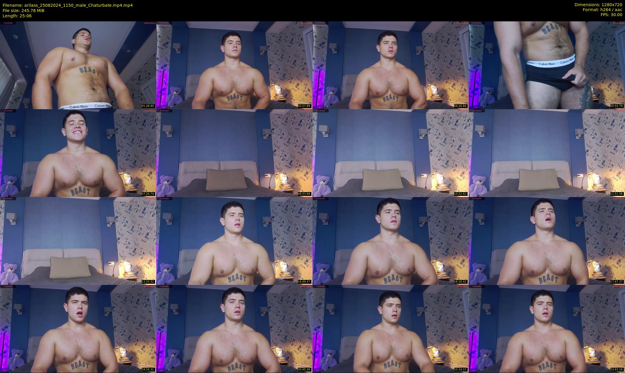 arilass — 26 minute Chaturbate male cam show recording, 720p, Aug 25, 2024