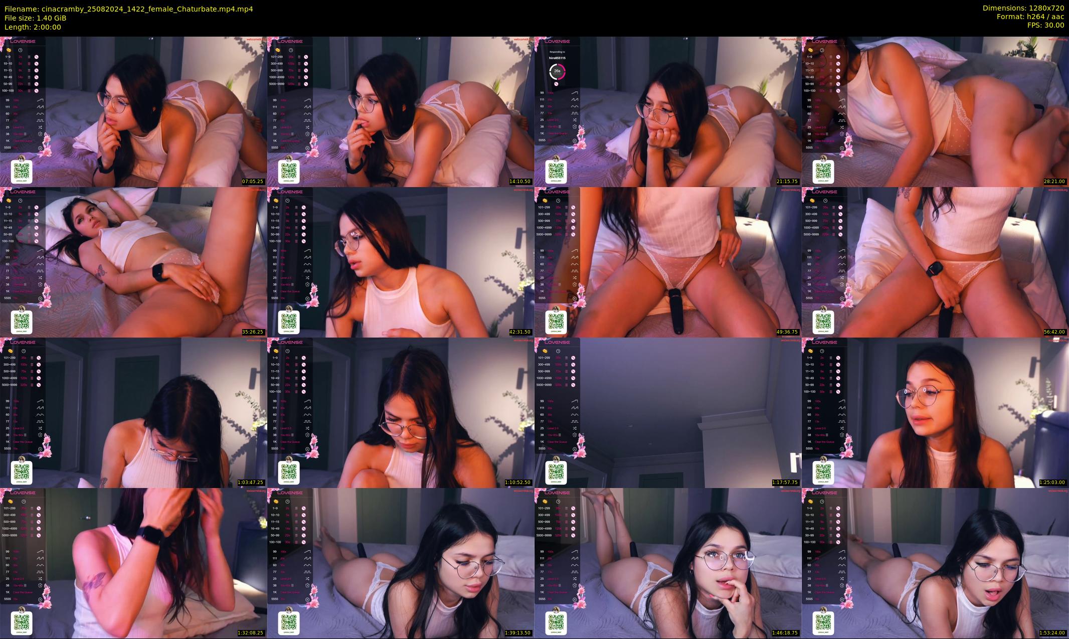 cinacramby — 120 minute Chaturbate female cam show recording, 720p, Aug 25, 2024
