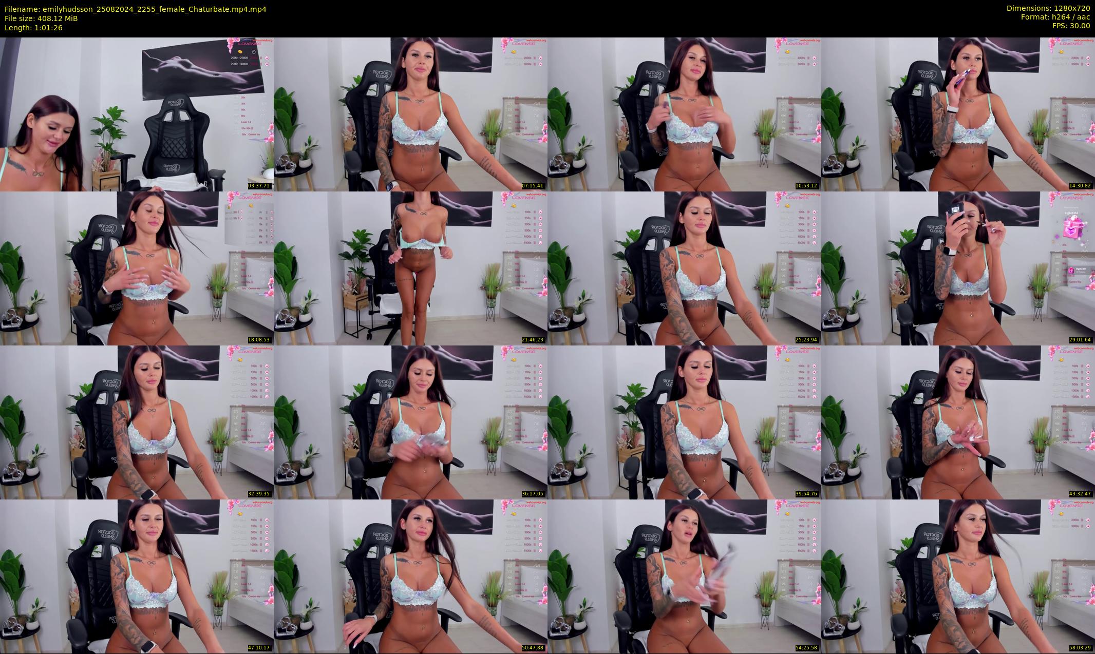 emilyhudsson — 62 minute Chaturbate female cam show recording, 720p, Aug 25, 2024
